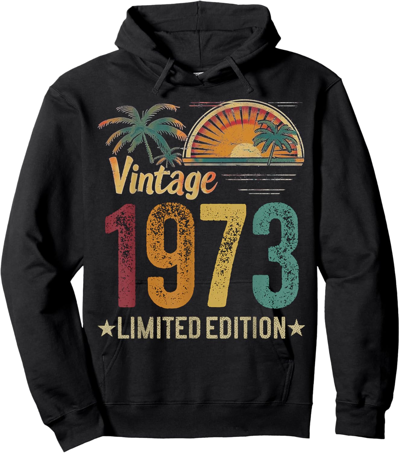 Retro 1973 53rd Birthday Men Women 53 Years Old - Vintage Hoodie - Hoodie | Black