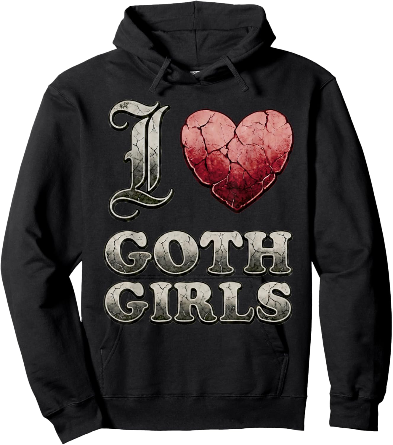 I Love Goth Girls Hoodie - Hoodie | Black