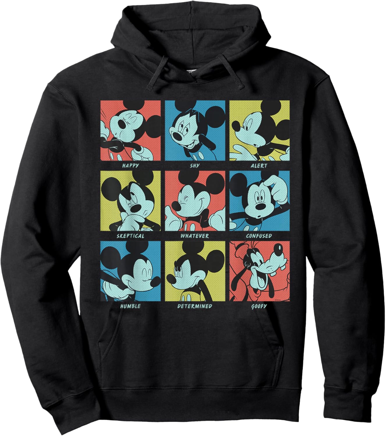 Disney Mickey Mouse and Goofy Current Mood Funny Retro Moods Hoodie - Hoodie | Black