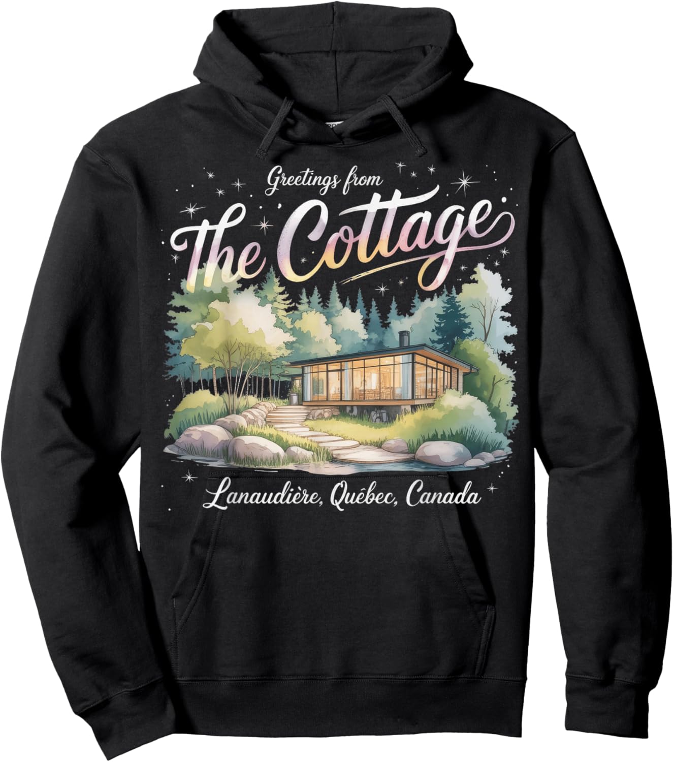 Greetings from The Cottage Hoodie - Hoodie | Black