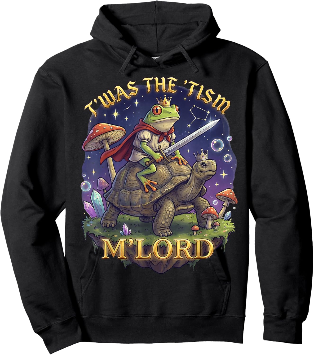 TWAS The Tism M Lord Funny Frog Graphic Autism Men Women Hoodie - Hoodie | Black
