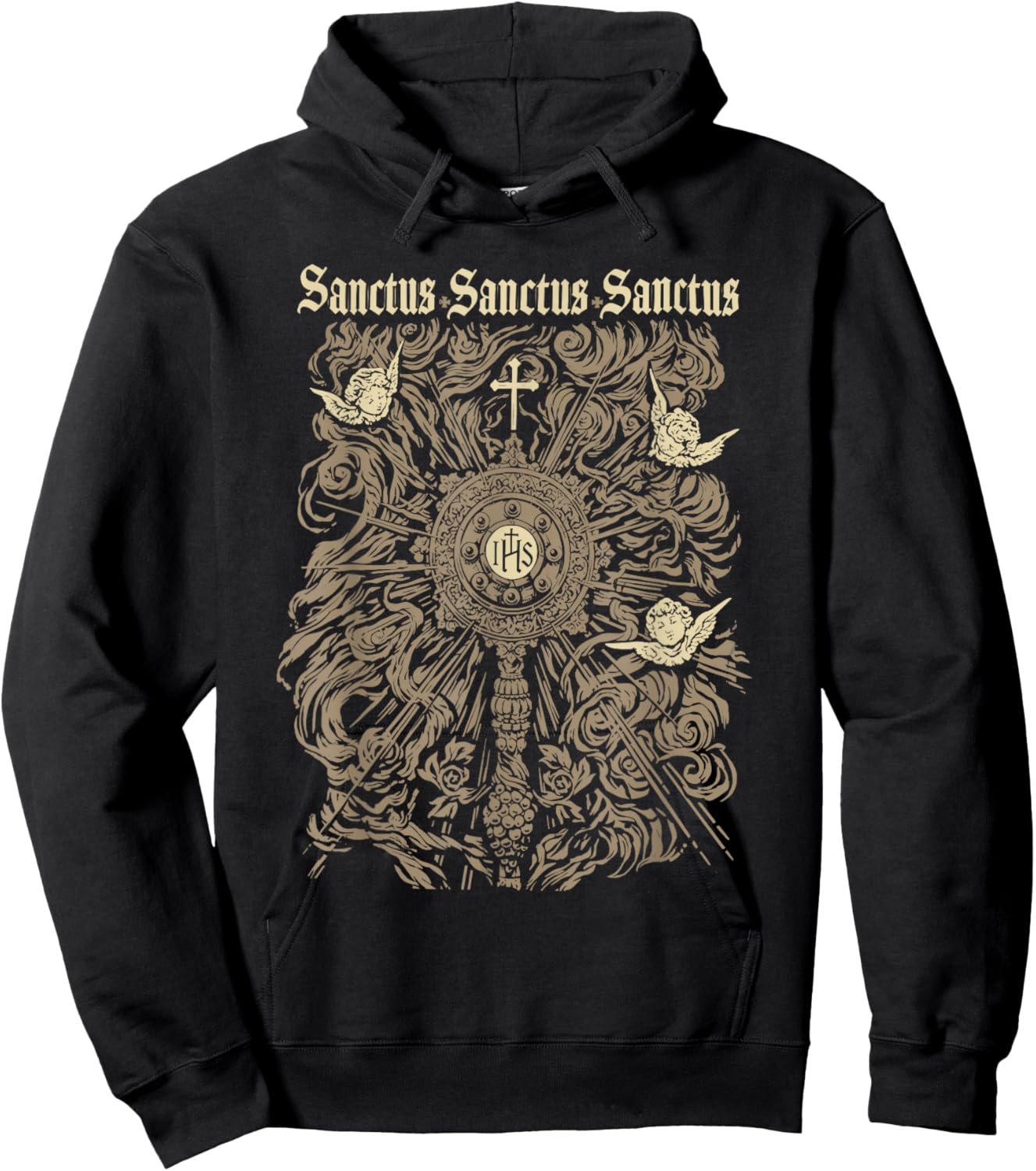 Sanctus Sanctus Sanctus Graphic Faith Apparel Hoodie - Hoodie | Black