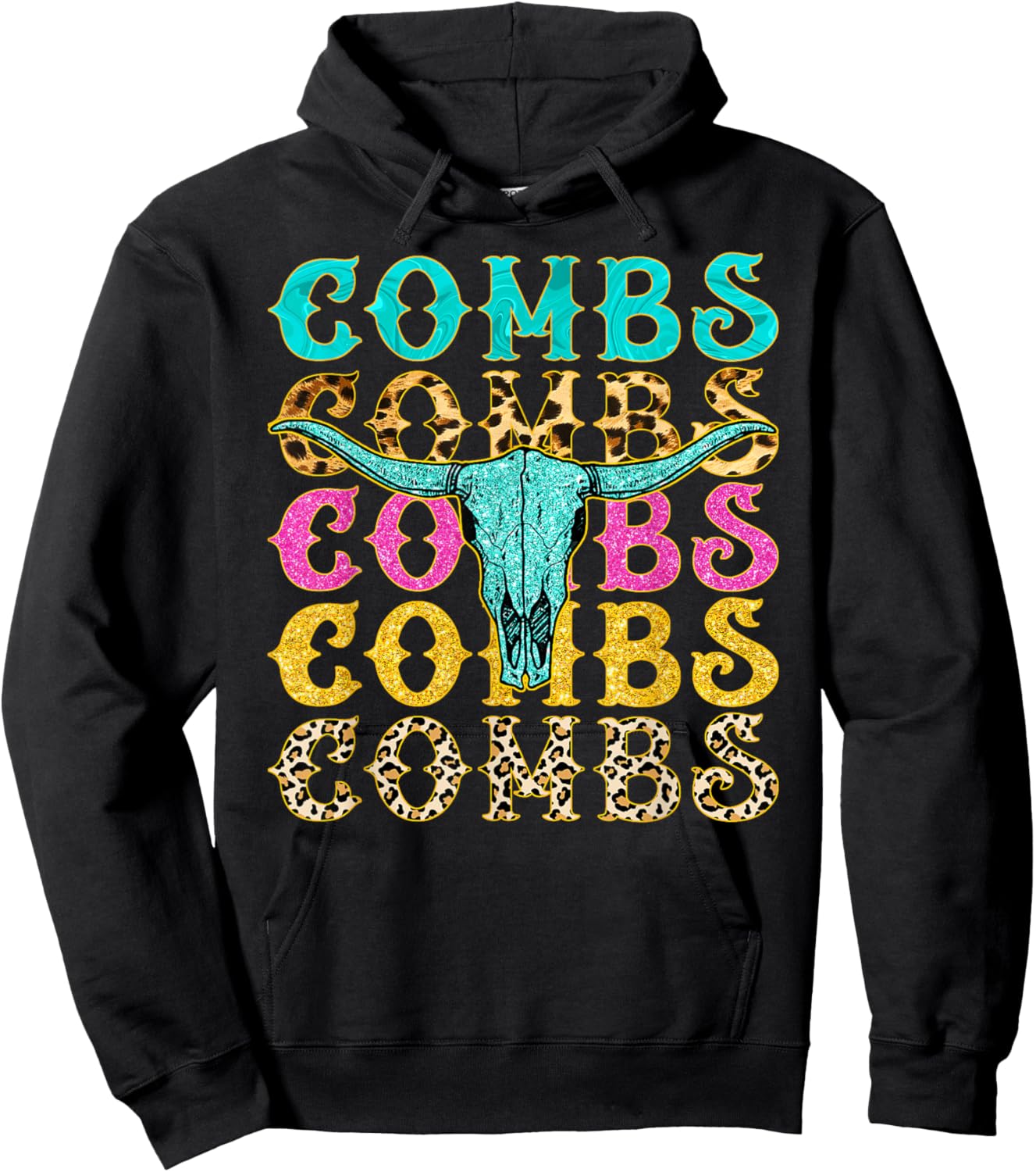 Vintage Combs Name Personalized, Combs Name 90s Style Hoodie - Hoodie | Black