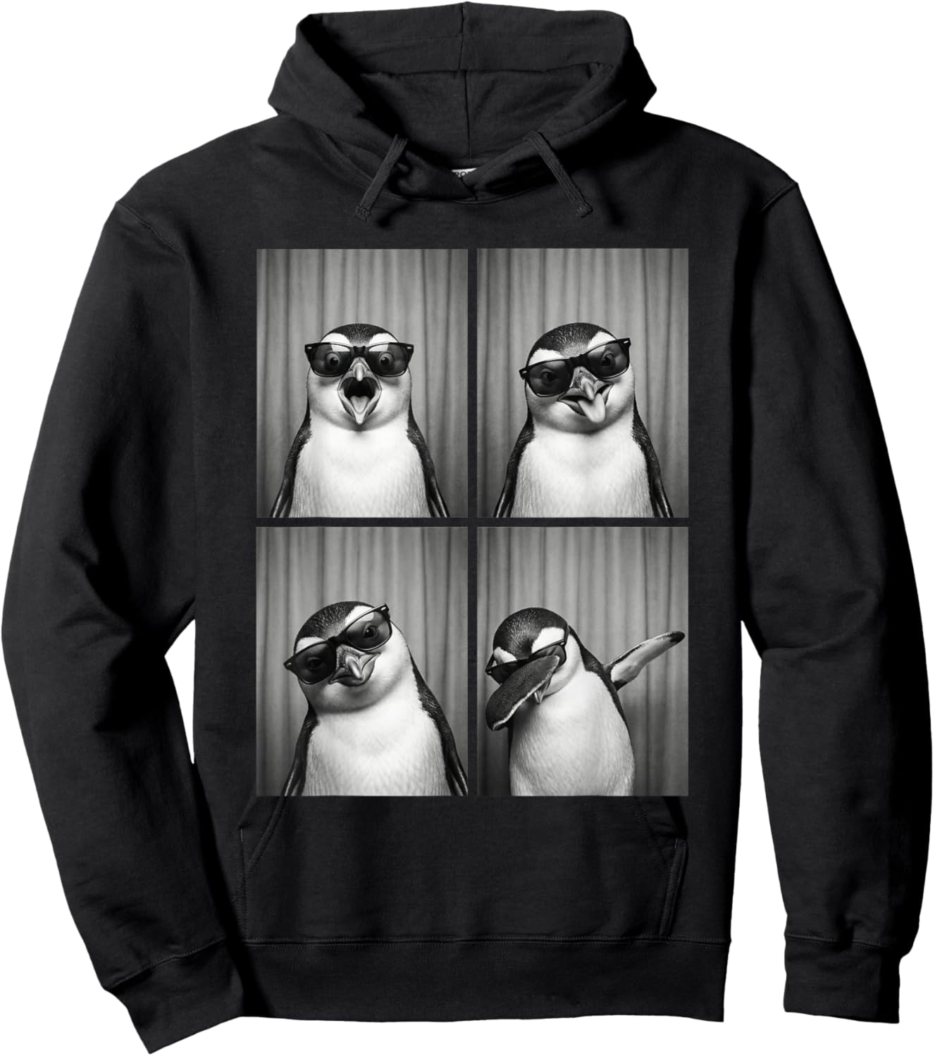 Penguin PhotoBooth Sunglasses Funny Dab Penguins Lover Hoodie - Hoodie | Black
