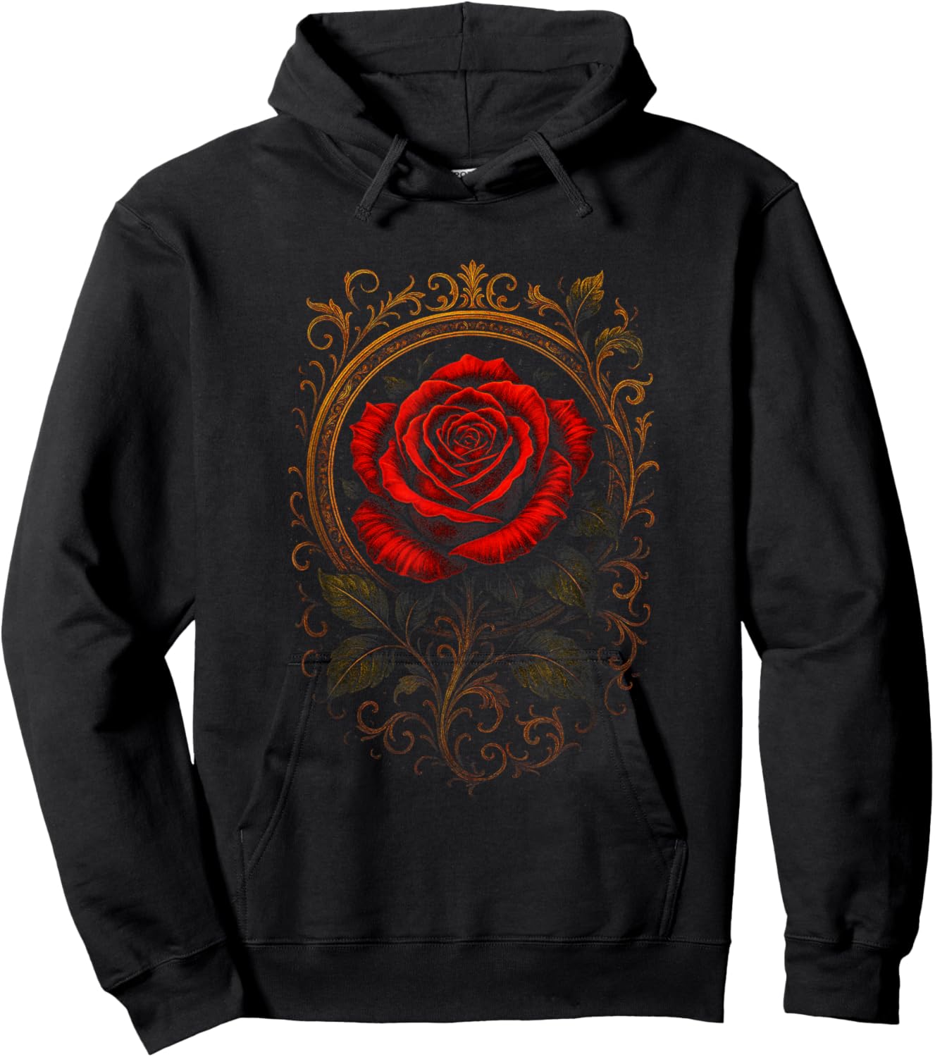 Enchanting Rose - Gothic Aesthetic Magic Hoodie - Hoodie | Black