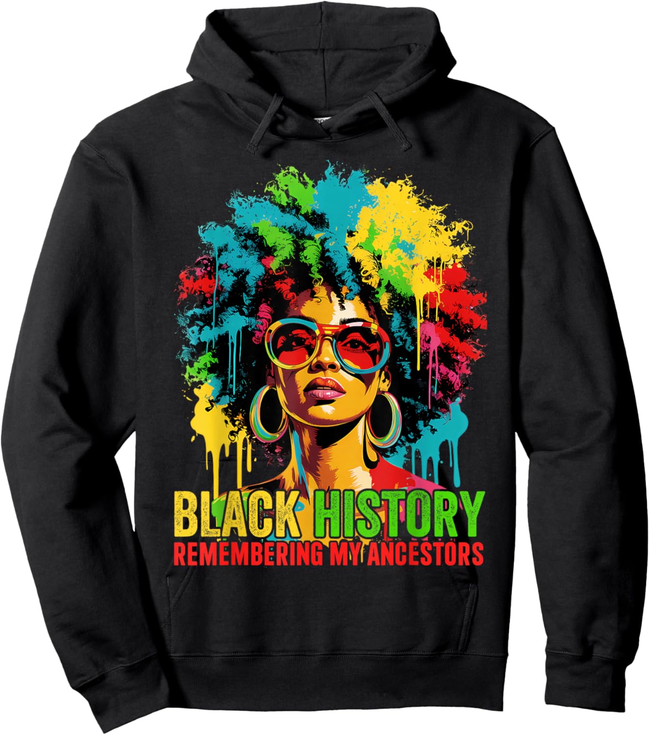 Black History Month Shirt Women Afro Black Women African Hoodie - Hoodie | Black