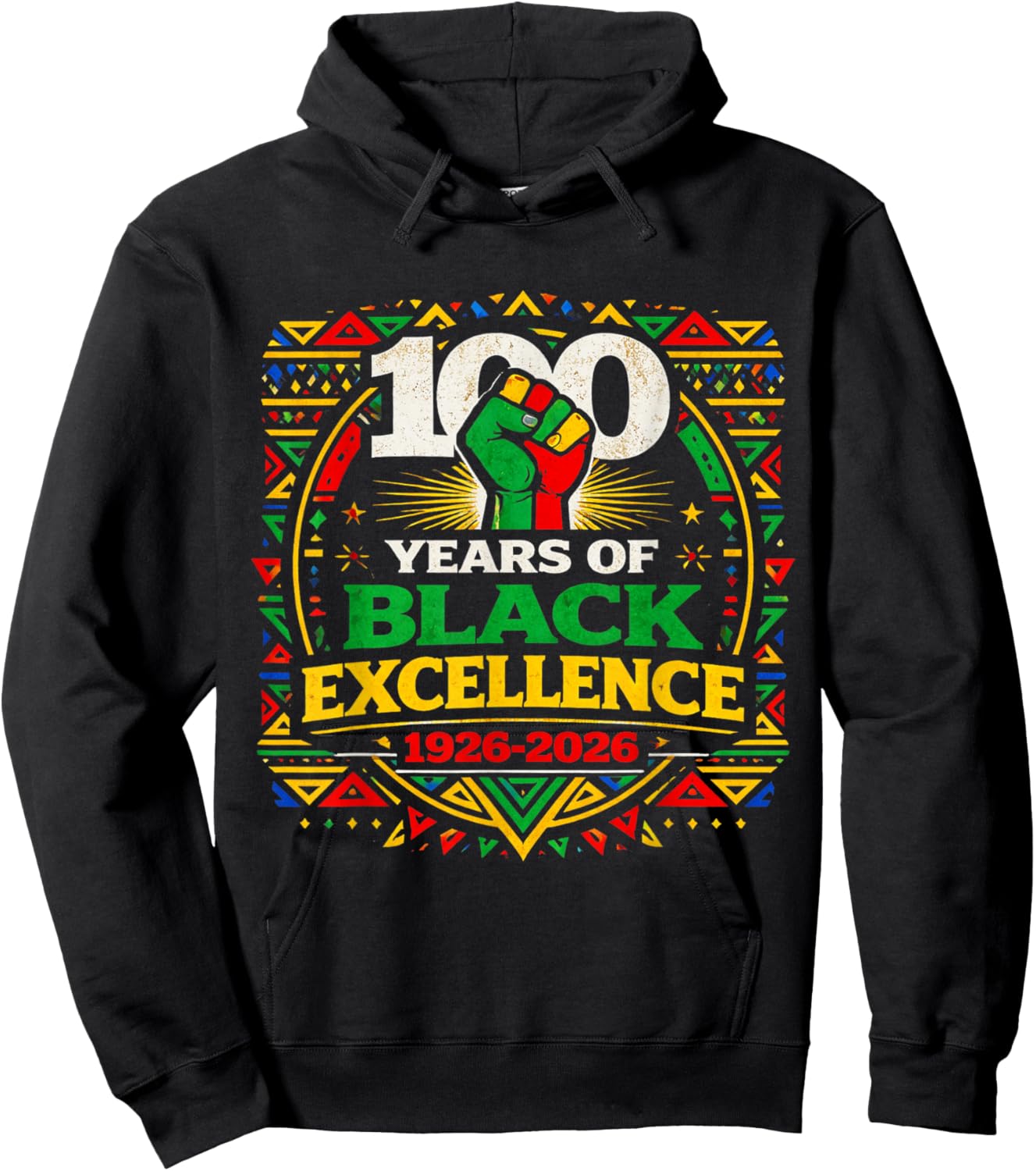 100 Years of Black Excellence Centennial Black History Month Hoodie - Hoodie | Black