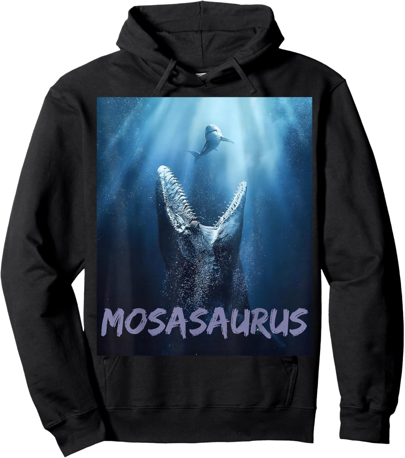 Mosasaurus Shark Power Ocean Dinosaur Men Adventure Gear Hoodie - Hoodie | Black