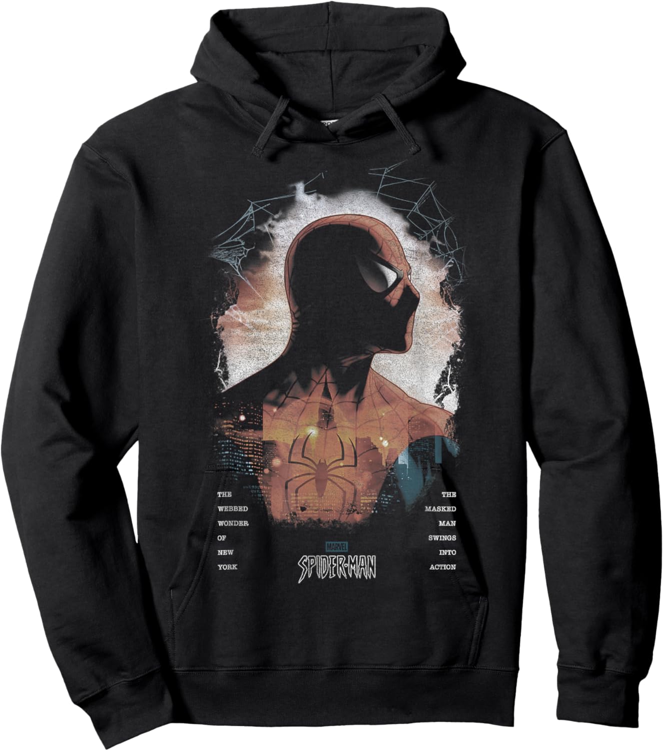 Marvel Comics Spider-Man Webbed Wonder of New York Hoodie - Hoodie | Black