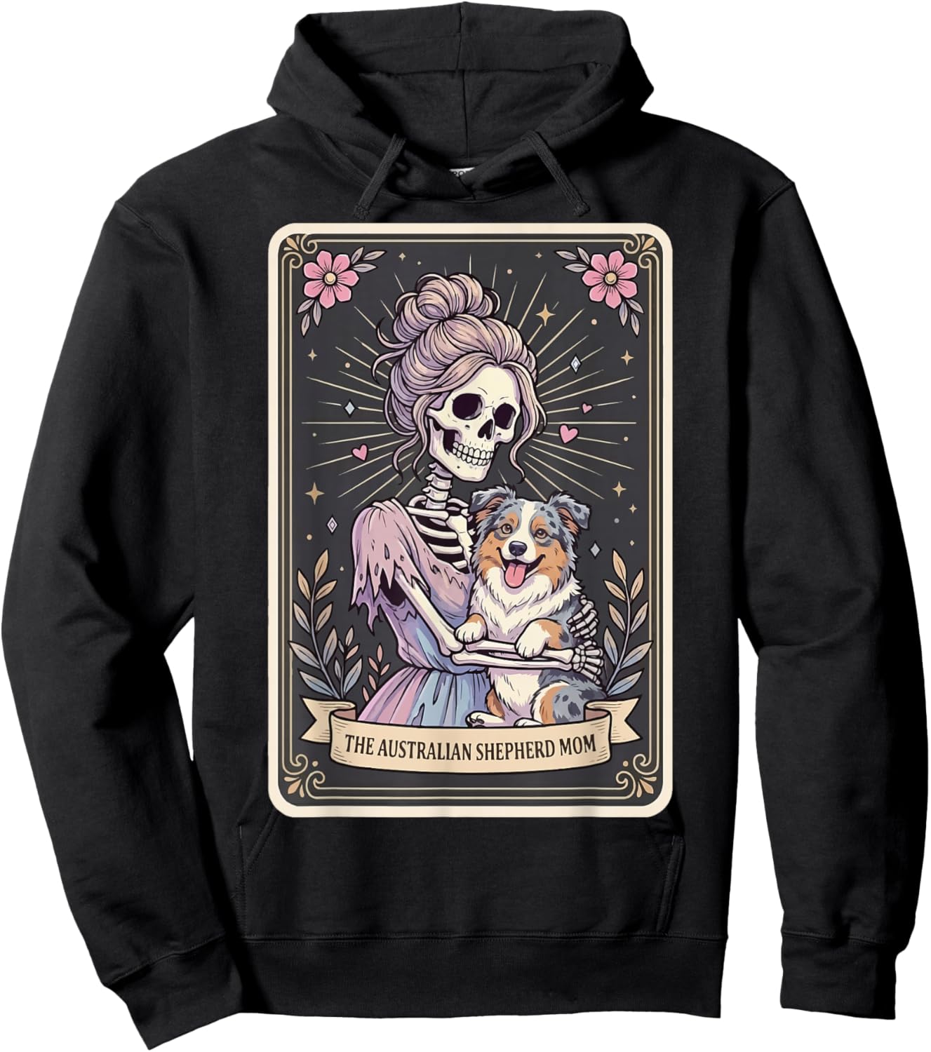 The Australian Shepherd Mom Tarot Card Hoodie - Hoodie | Black