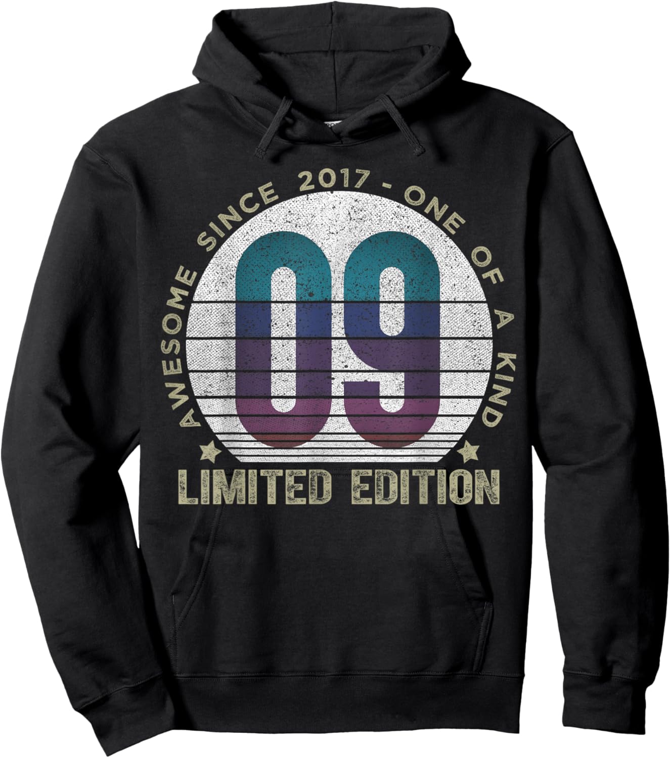 9 Year Old Gifts Vintage 2017 Limited Edition 9th Birthday Hoodie - Hoodie | Black