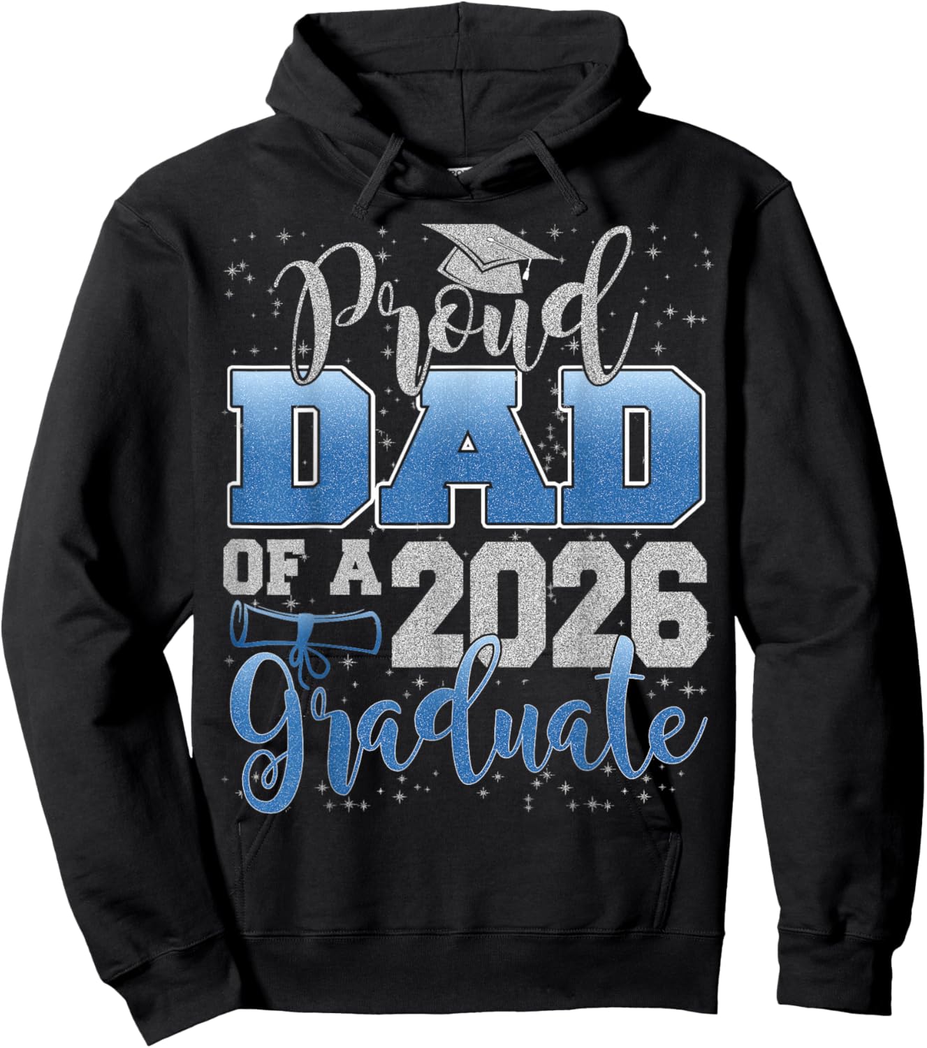 Proud Dad of a Class of 2026 Graduate Senior Graduation Hoodie - Hoodie | Black