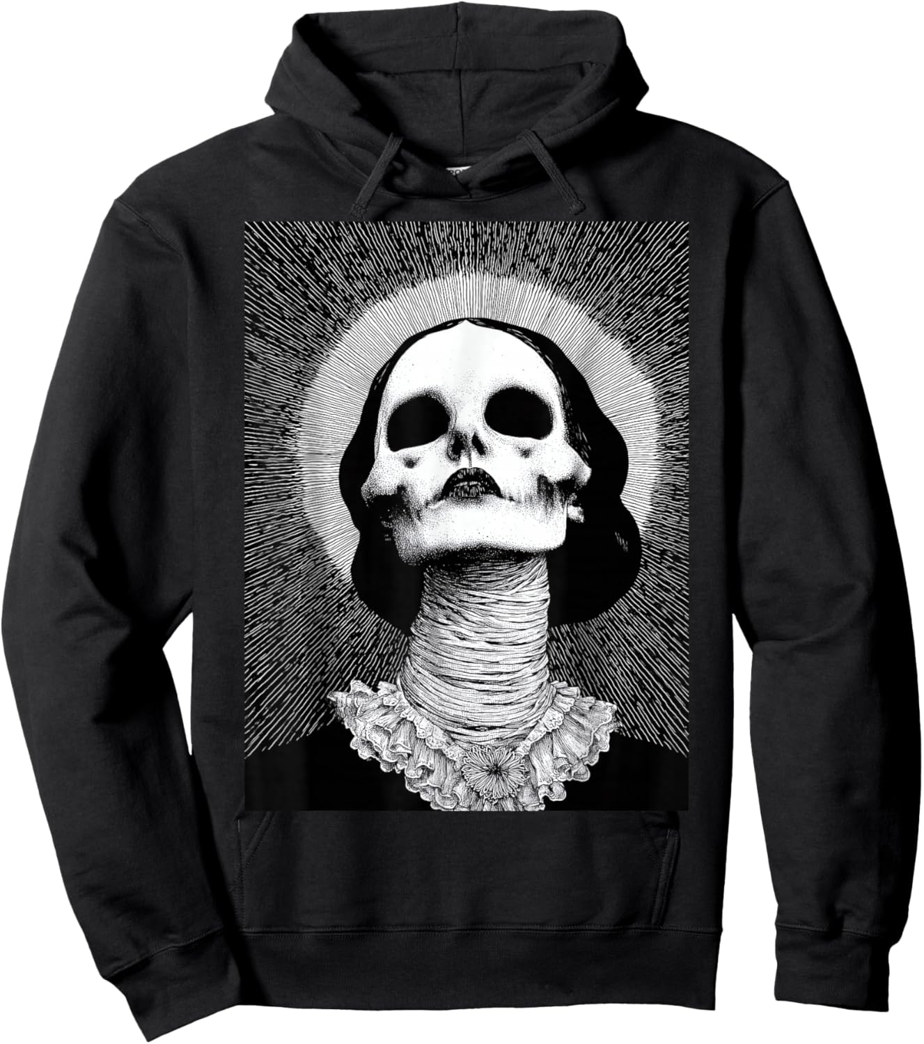 Occult Goth Girl Gothic Dark Aesthetic Death Macabre Horror Hoodie - Hoodie | Black