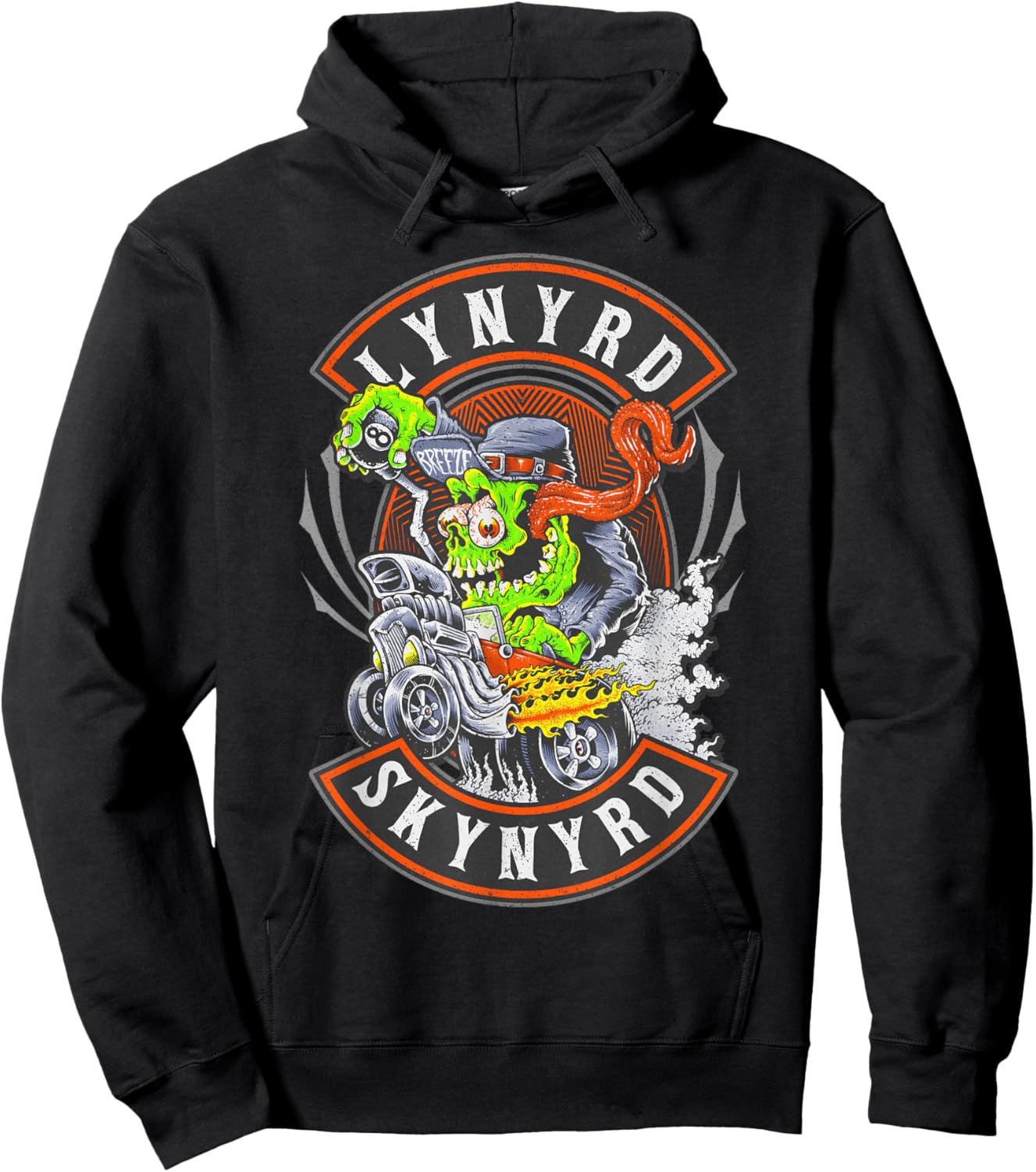 Lynyrd Skynyrd Breeze Monster Gearhead Muscle Car Rock Comic Hoodie - Hoodie | Black