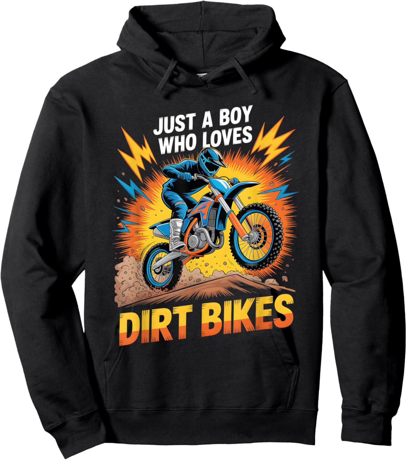 Boys Dirt Bike Hoodie - Hoodie | Black