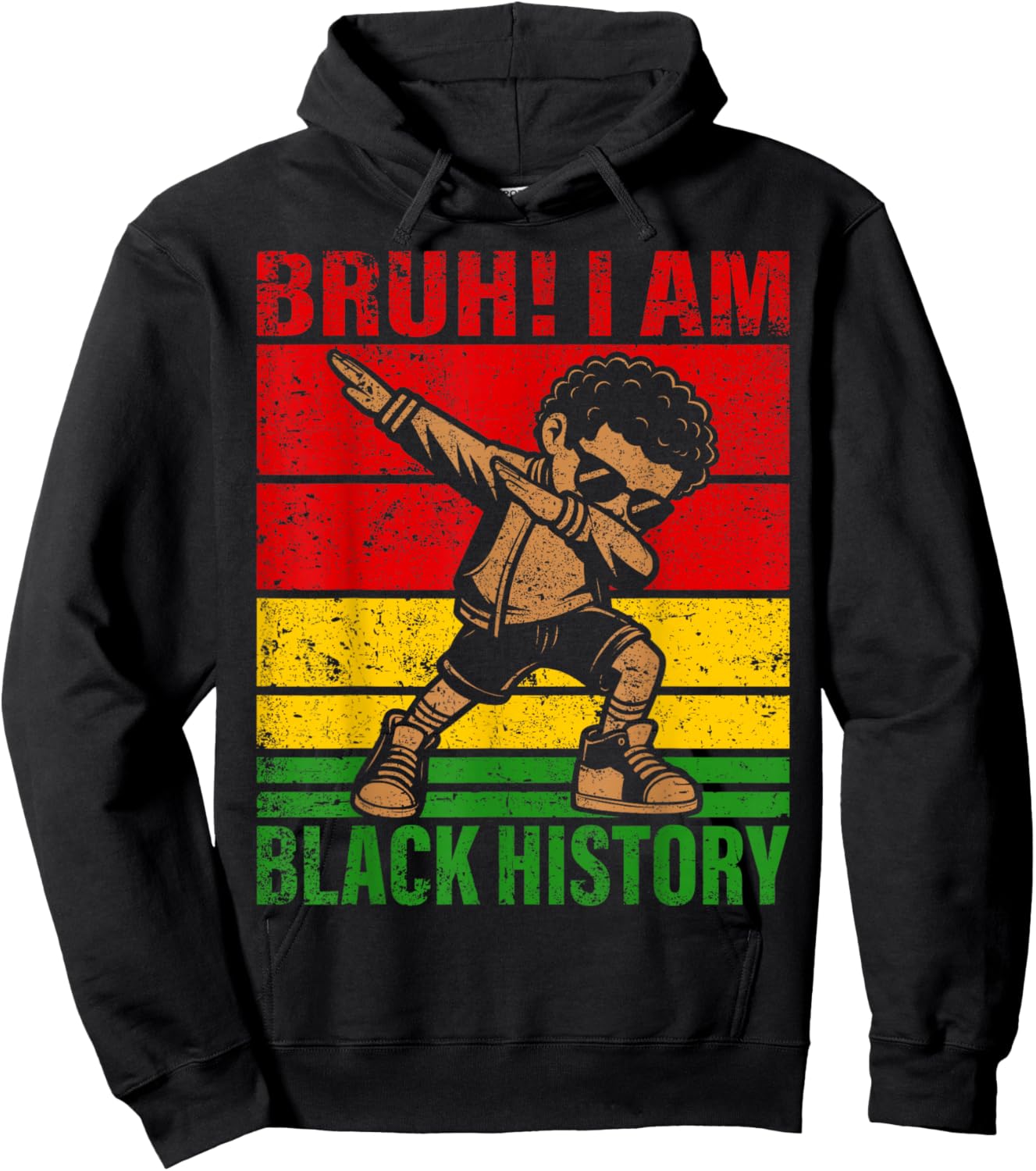 Bruh I Am Black History Kids Boys Men Black History Month Hoodie - Hoodie | Black