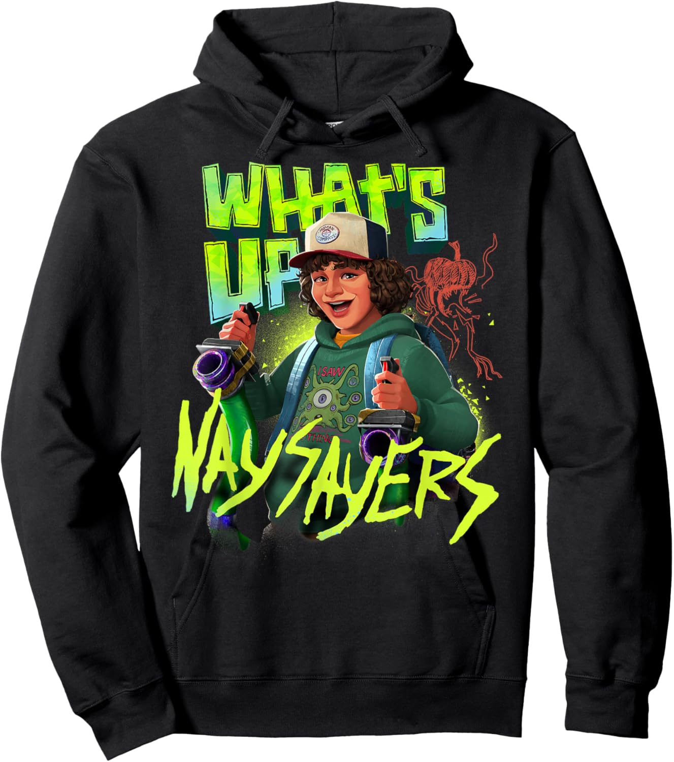 Stranger Things Tales from '85 What's Up Nay Sayers Dustin Hoodie - Hoodie | Black