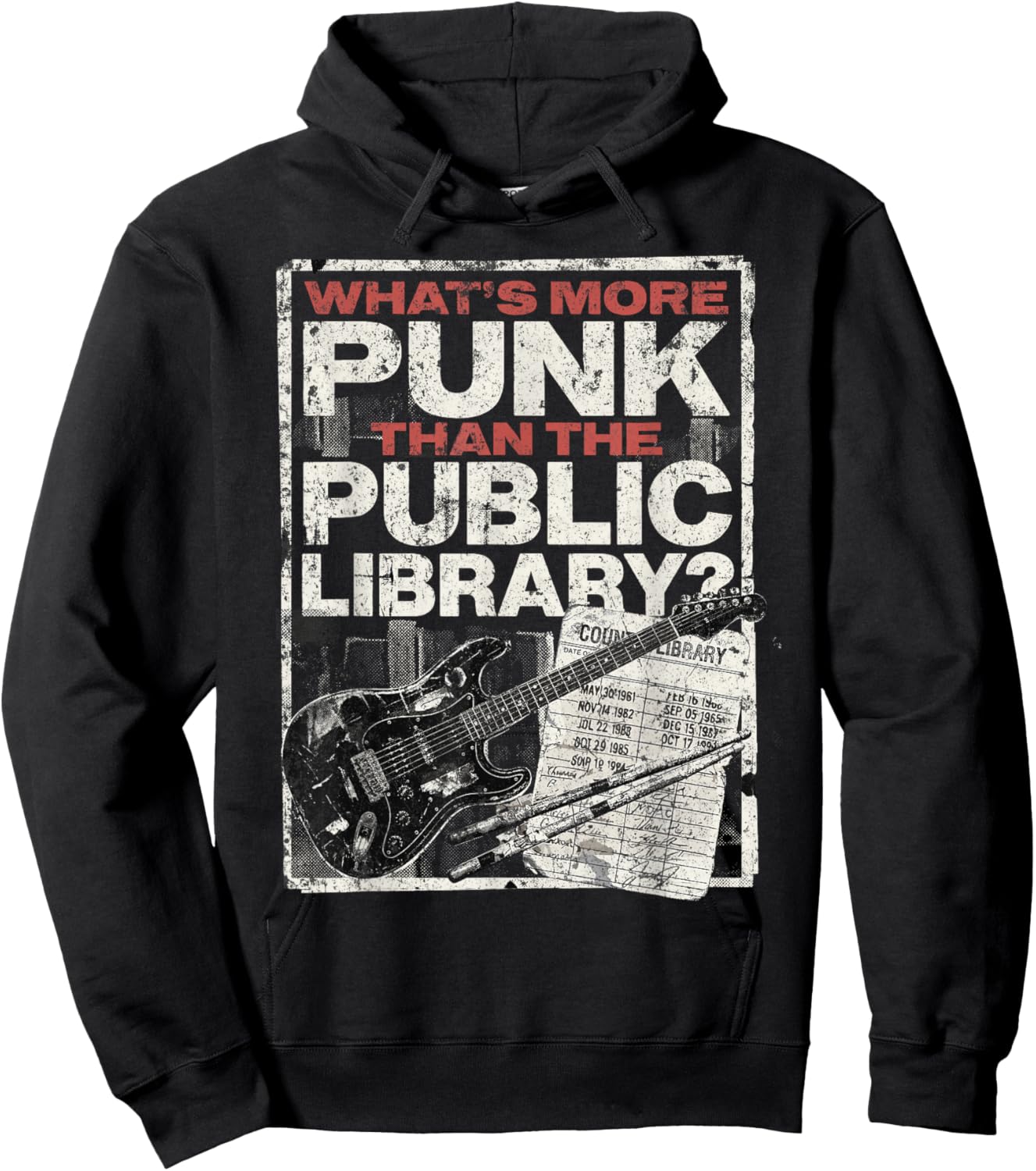 What's More Punk Than The Public Library Hoodie - Hoodie | Black