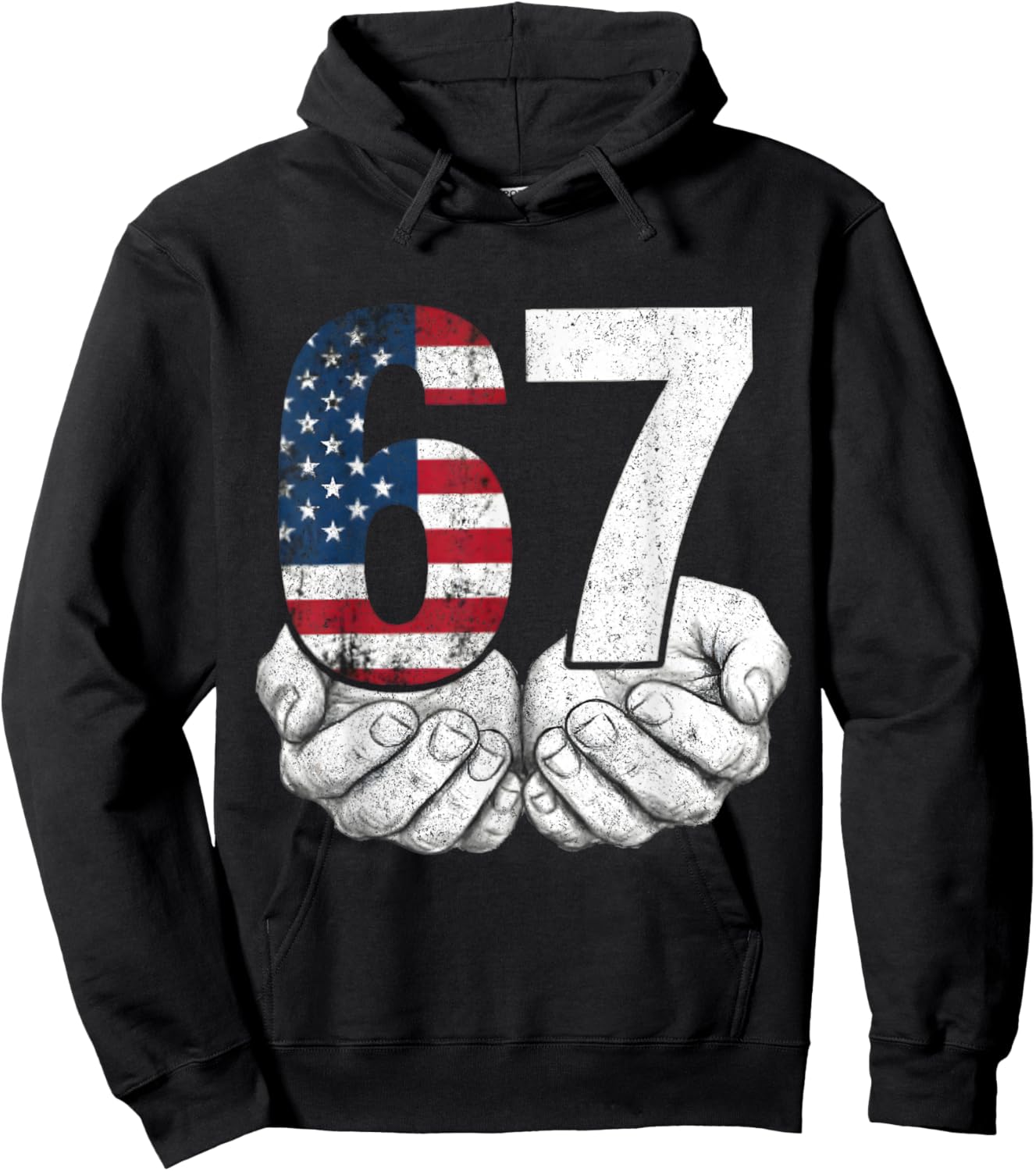 Funny Six Seven 6 7 Meme Gen Alpha Slang 6 7 Hands 6-7 Hoodie - Hoodie | Black