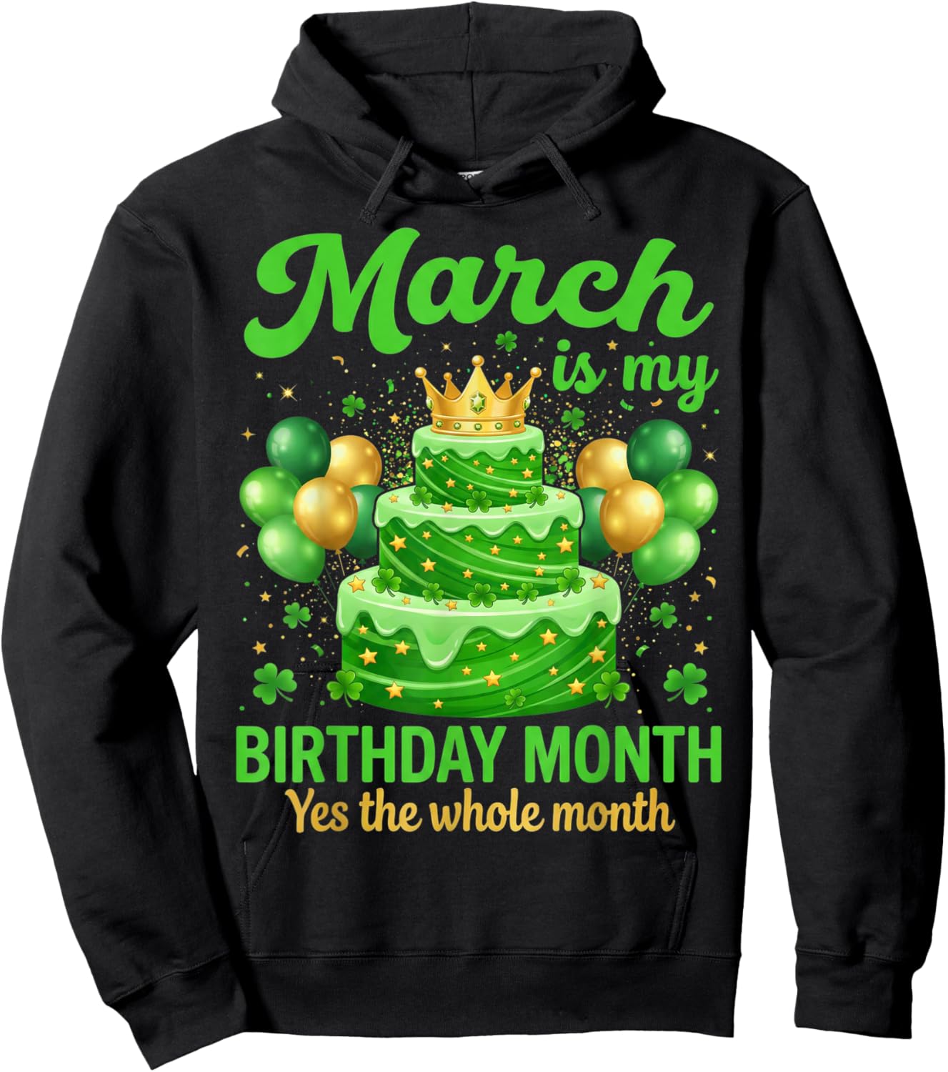 Happy St Patricks Day Its My Birthday Born Irish Bday Gifts Hoodie - Hoodie | Black