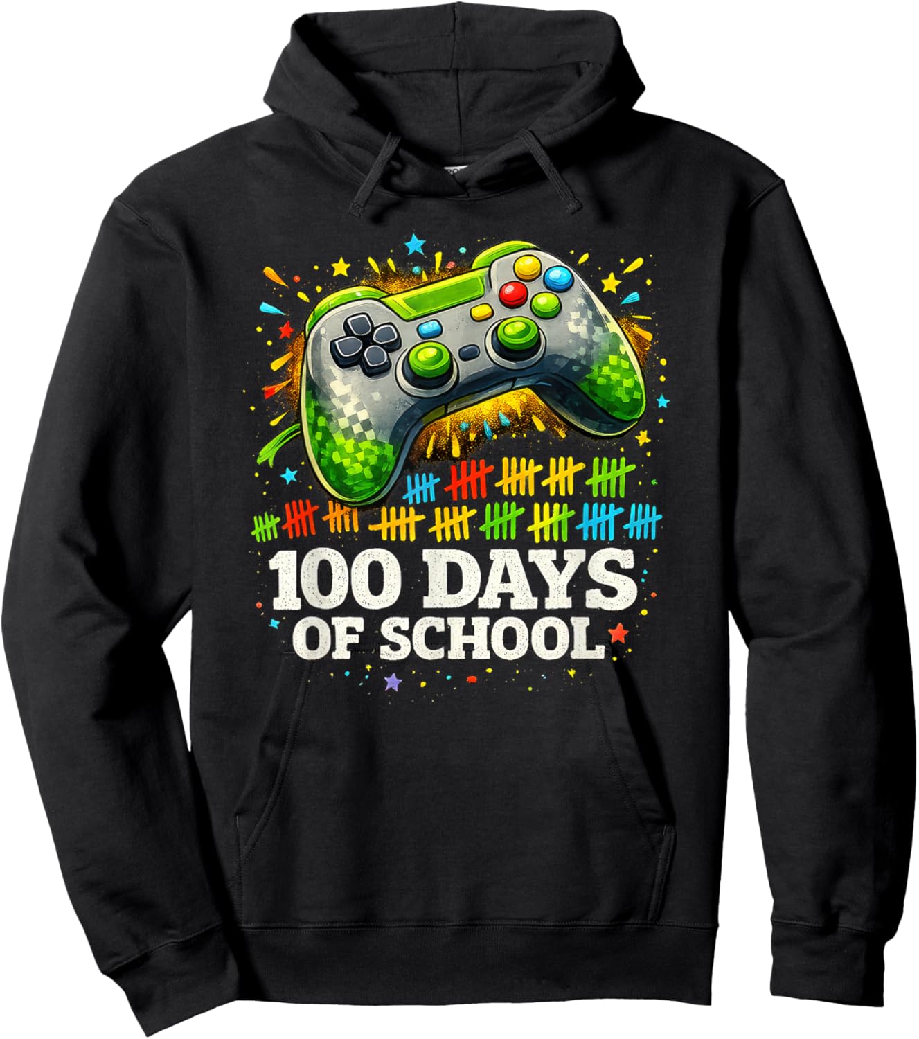 100 Days Level Unlocked Gaming 100 Days of School Boys Hoodie - Hoodie | Black
