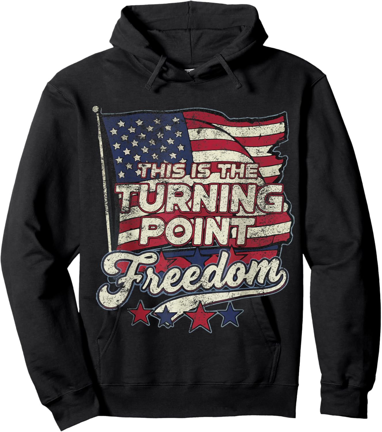This is The Turning Point Freedom Patriotic American Flag Hoodie - Hoodie | Black