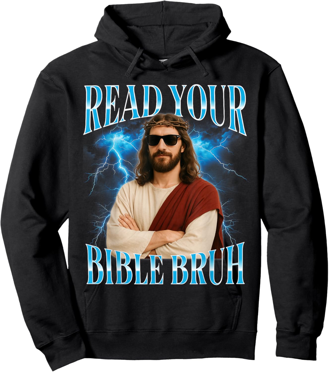 Funny Christian Read Your Bible Bruh Hoodie - Hoodie | Black