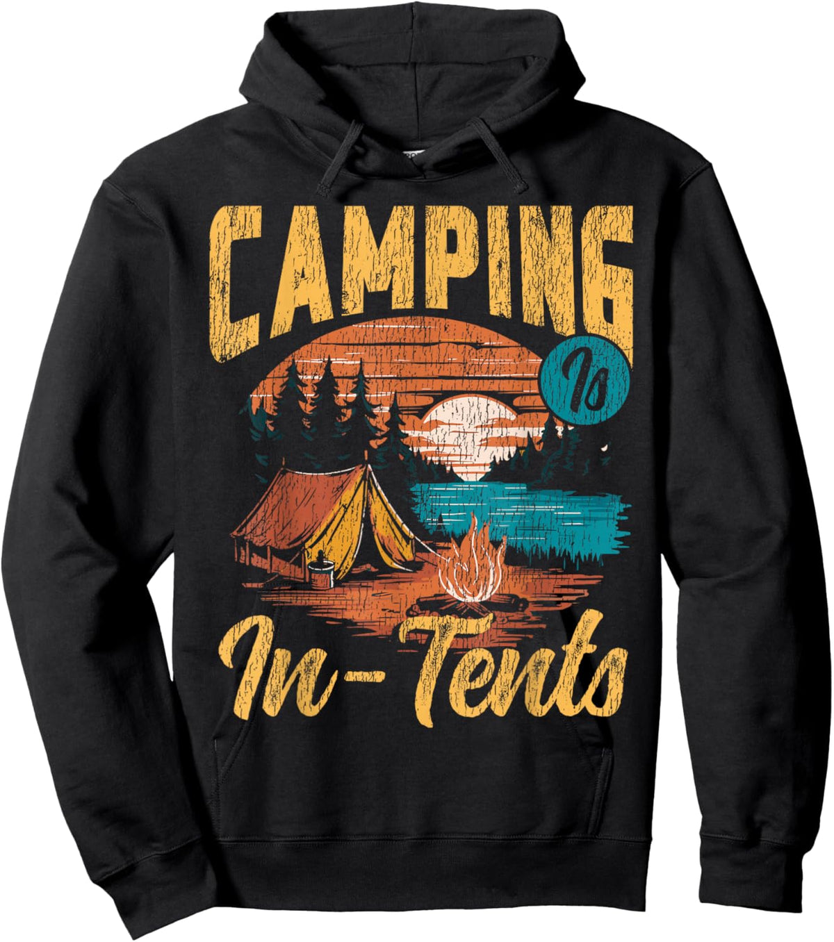 Tent Camping Retro Vintage Camping is in-Tents Hoodie - Hoodie | Black