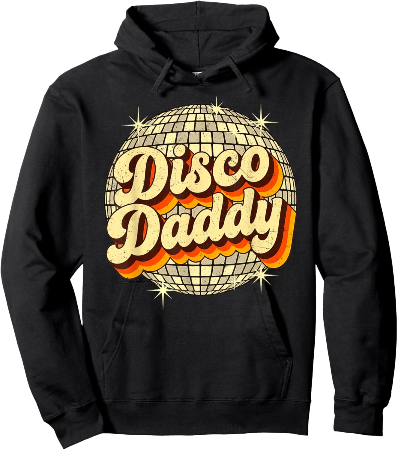 Vintage Retro Ball 70s Disco Daddy Party Hoodie - Hoodie | Black