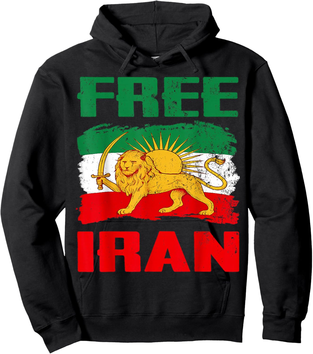 Iran Flag Lion Sun Persian Pride Iranian Hoodie - Hoodie | Black