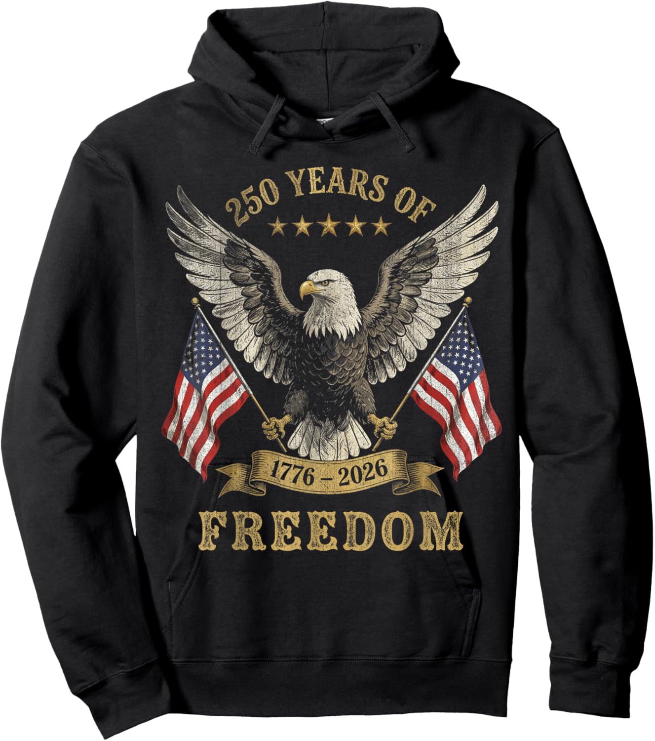 250 Years of Freedom America 1776 2026 Hoodie - Hoodie | Black