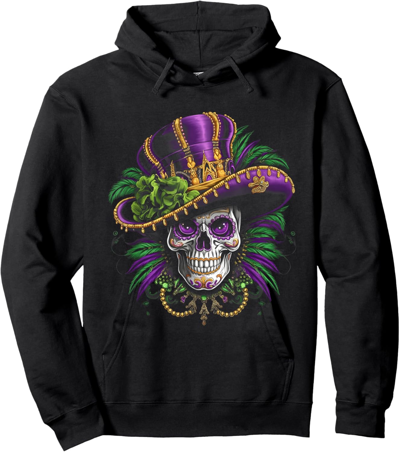 Mardi Gras Costume Sugar Skull Carnival New Orleans Trip Hoodie - Hoodie | Black