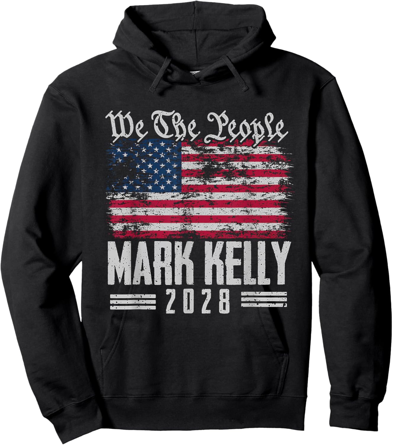 Kelly 2028 for President Mark Kelly 2028 US Flag Hoodie - Hoodie | Black