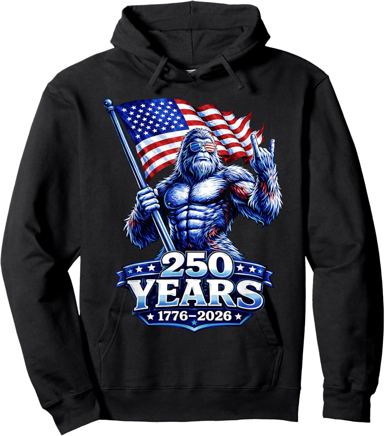250 Years 1776 2026 250th Shirt American Patriotic 4th July Hoodie - Hoodie | Black