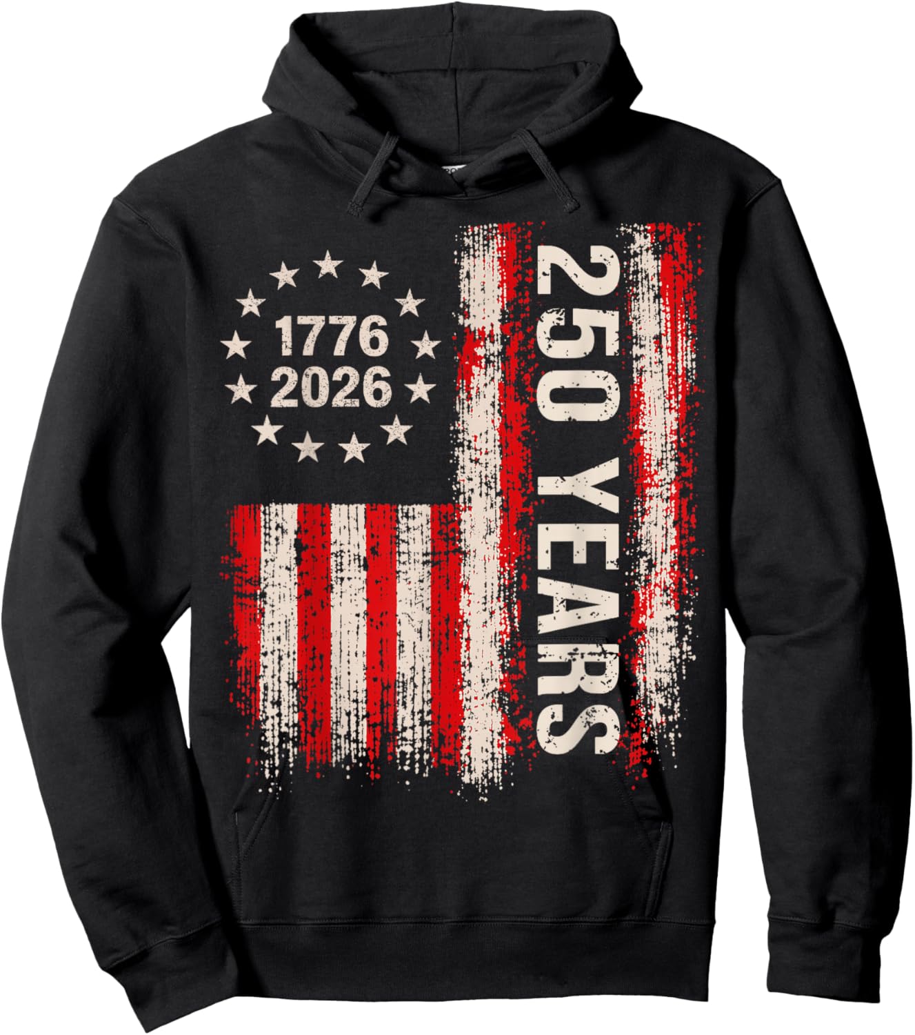 250 Years American History Commemorative Art 1776 2026 Hoodie - Hoodie | Black