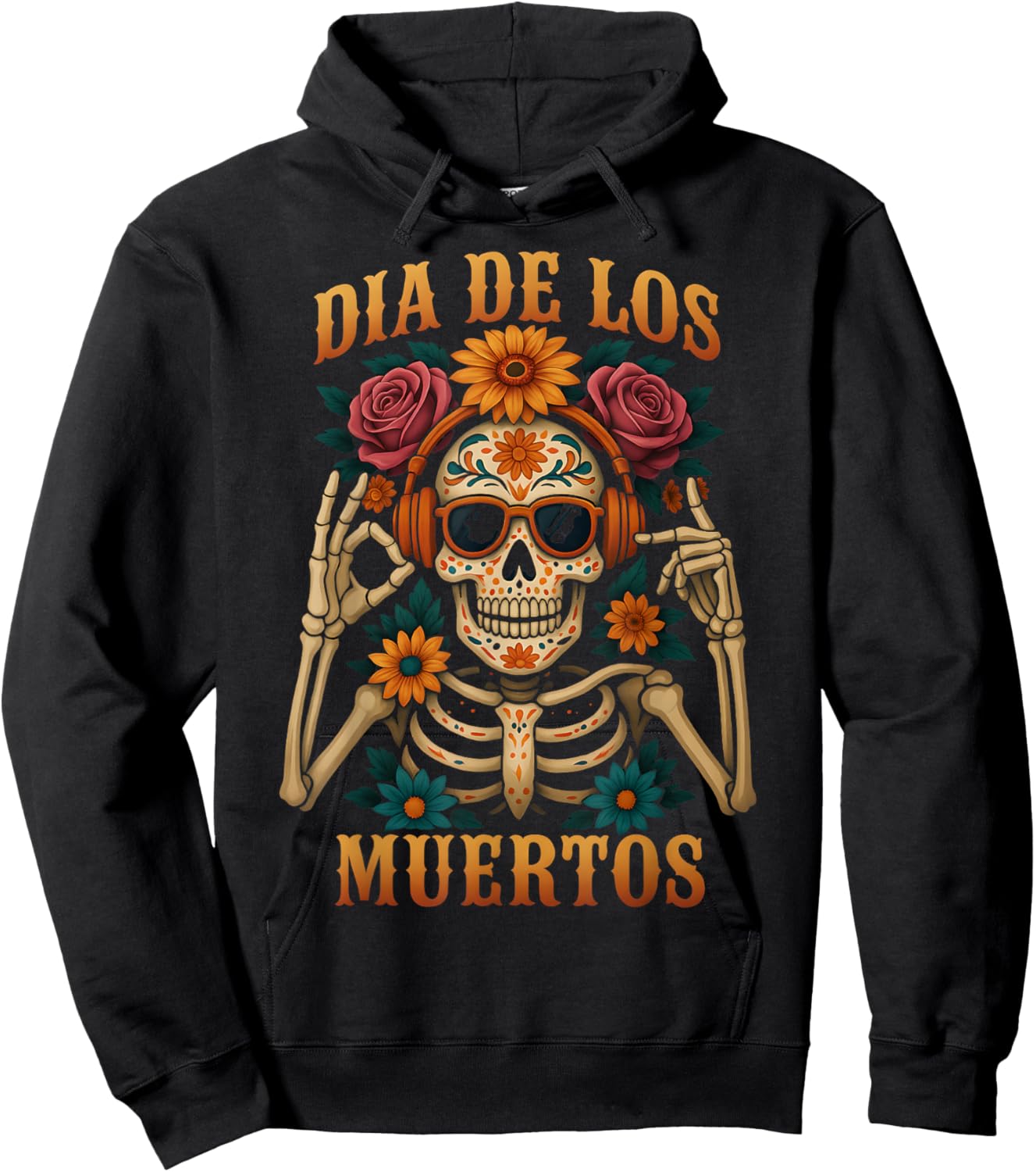 HUGvyn Dia De Los Muertos Sugar Skull Six Seven Meme 6 7 Kid Hoodie - Hoodie | Black