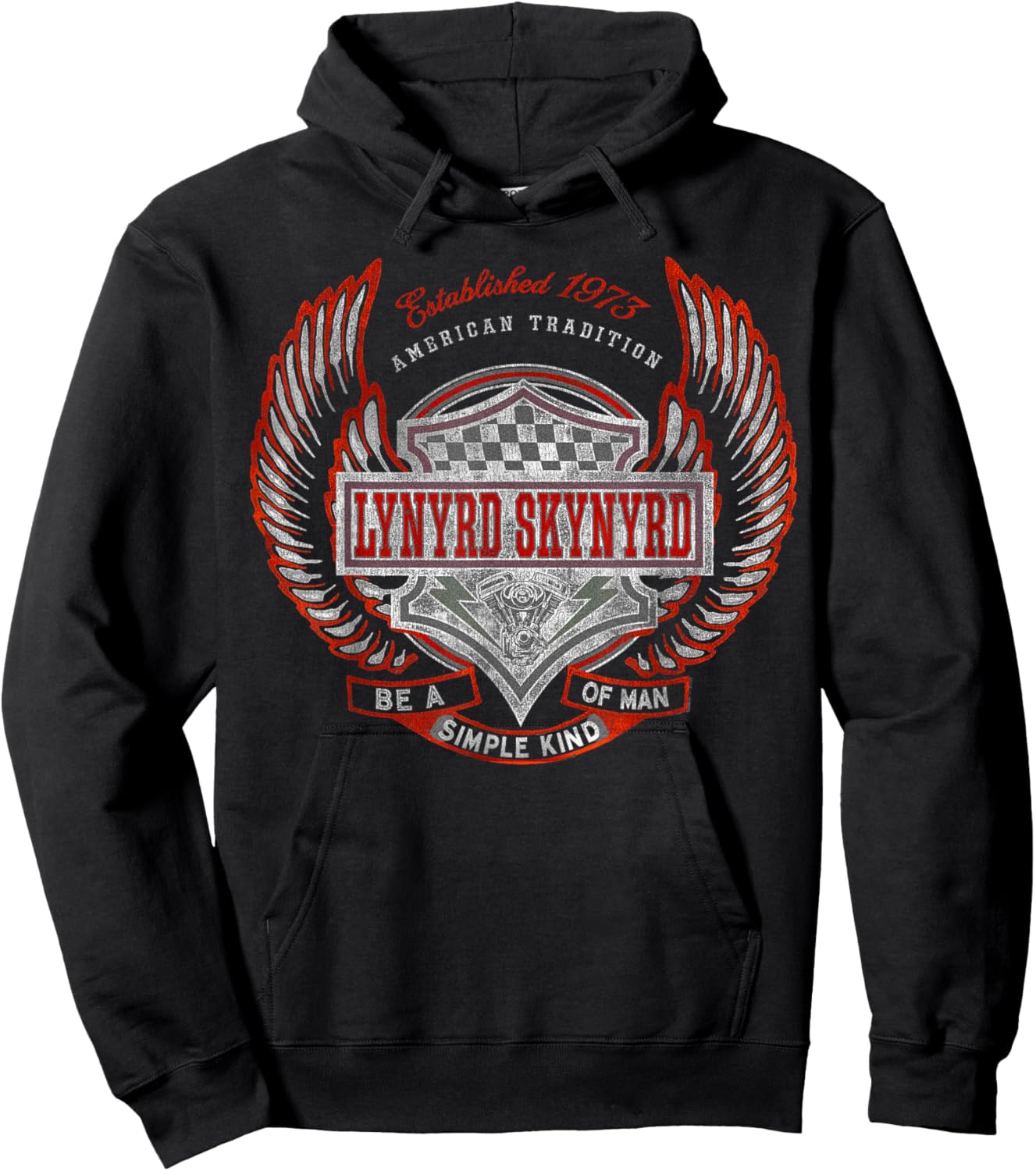 Lynyrd Skynyrd Simple Man 1973 Rally Race Car Biker Rock Fan Hoodie - Hoodie | Black