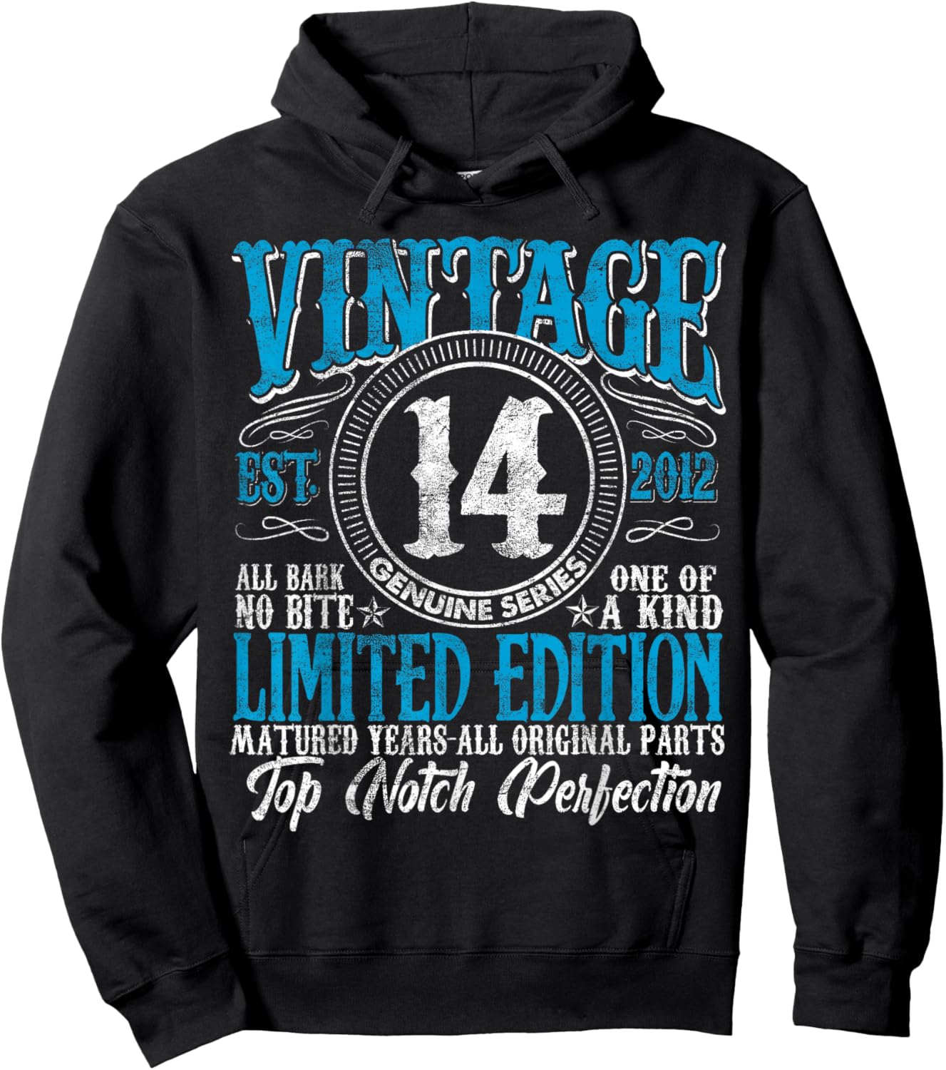14 Year Old Gifts Vintage 2012 Limited Edition 14th Birthday Hoodie - Hoodie | Black
