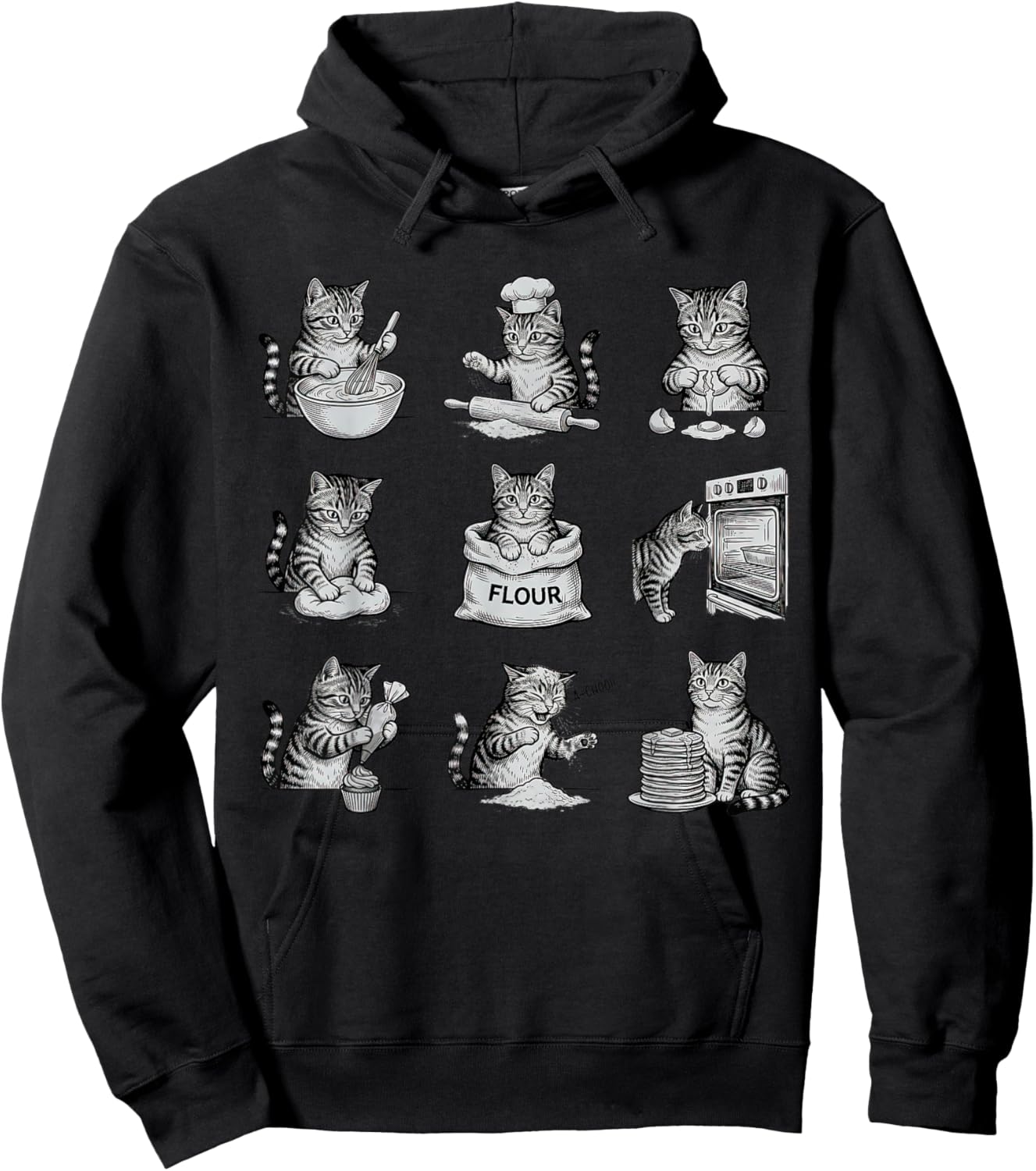 Cat Biscuits Bakery Cat Bakery Knead Em Cat Biscuits Hoodie - Hoodie | Black