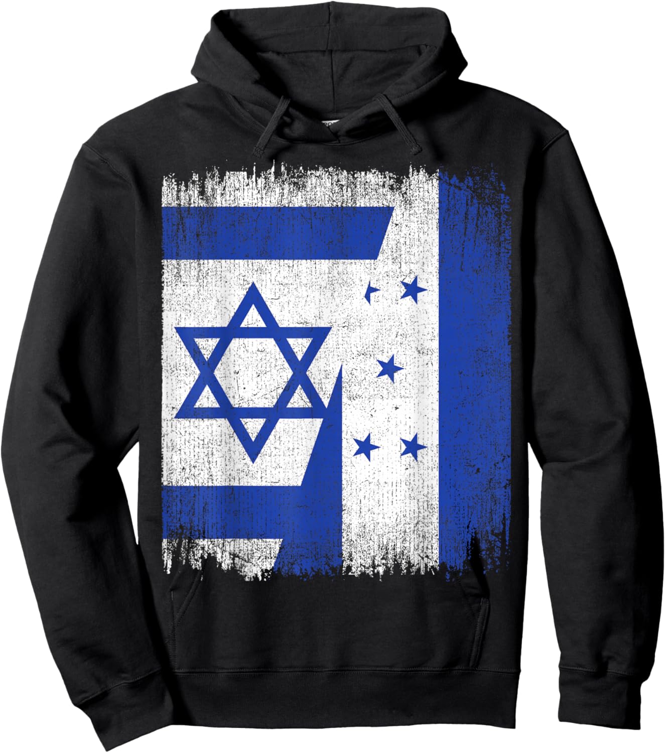 Half Israel Honduras Split Flag Israelis Pride Roots Hoodie - Hoodie | Black