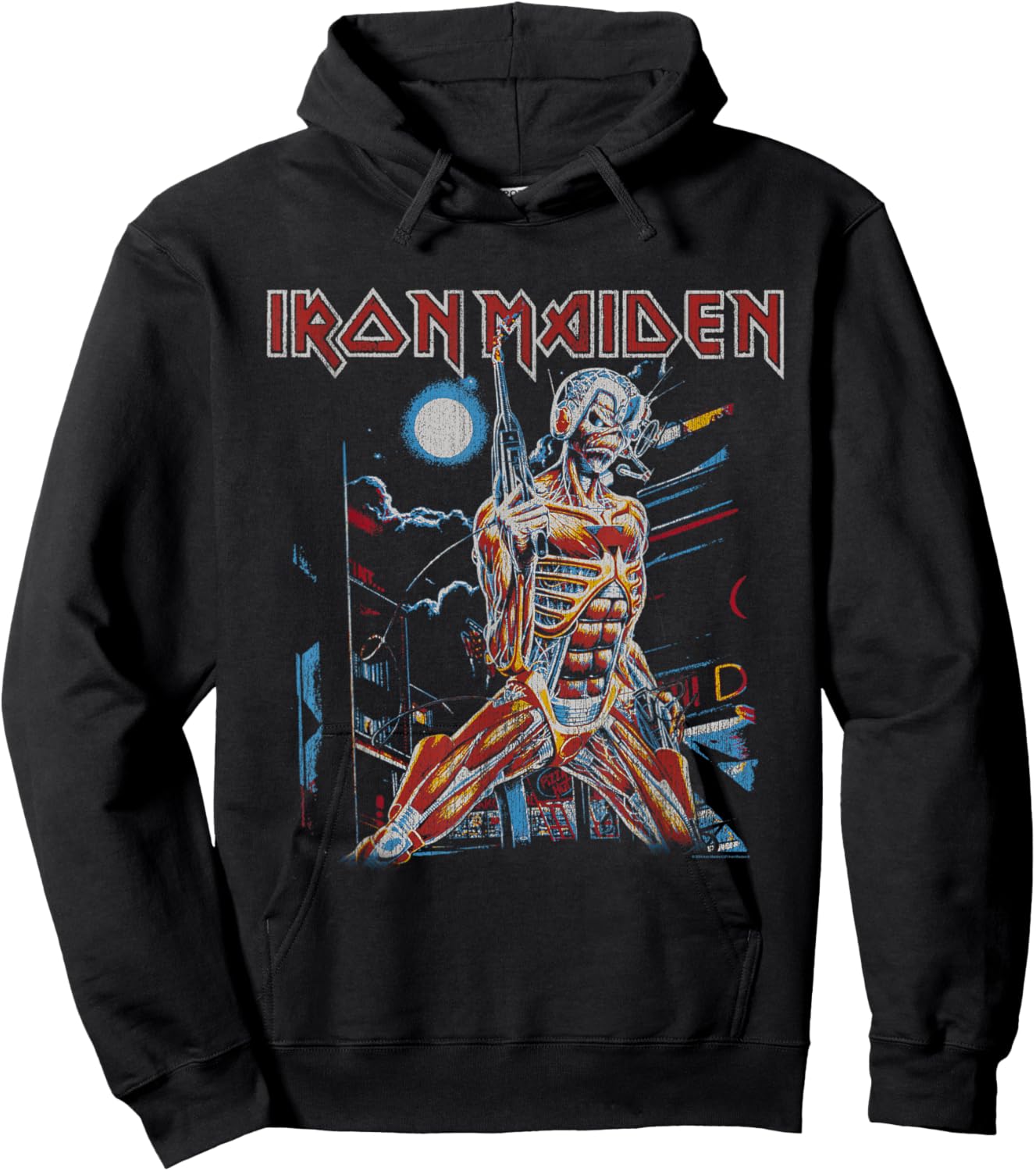 Iron Maiden - Vintage Cityscape Hoodie - Hoodie | Black