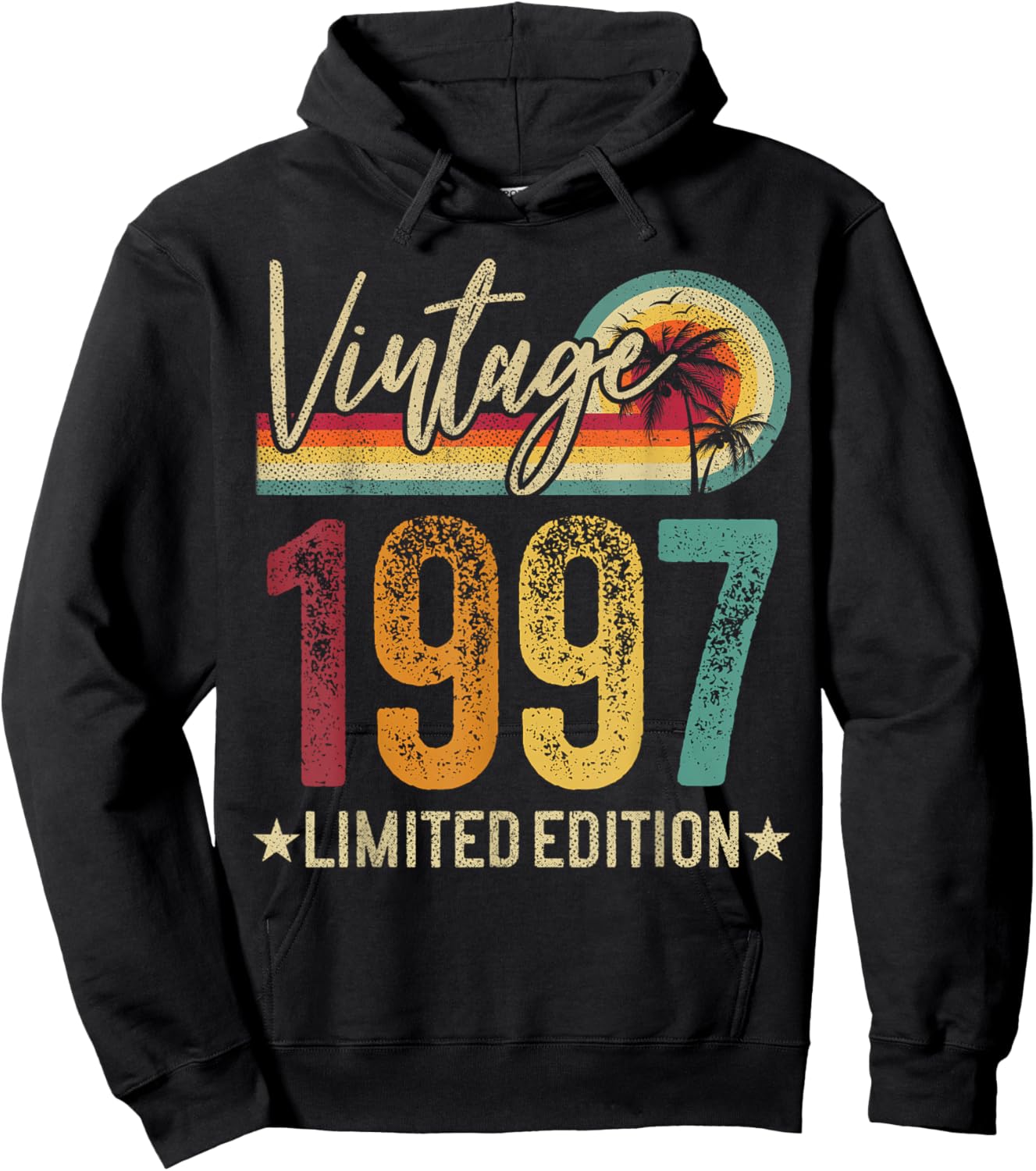 1997 28th Birthday 28 Years Old Retro Men Women - Vintage Hoodie - Hoodie | Black