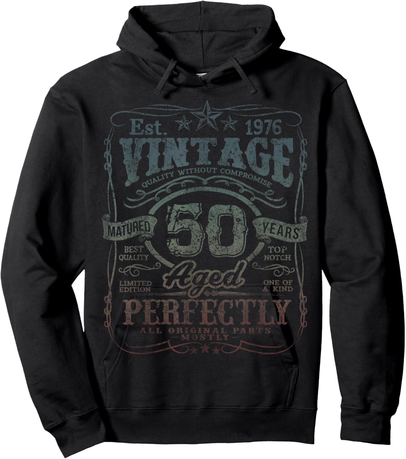Vintage 1976 Limited Edition Shirt 50 Year Old 50th Birthday Hoodie - Hoodie | Black