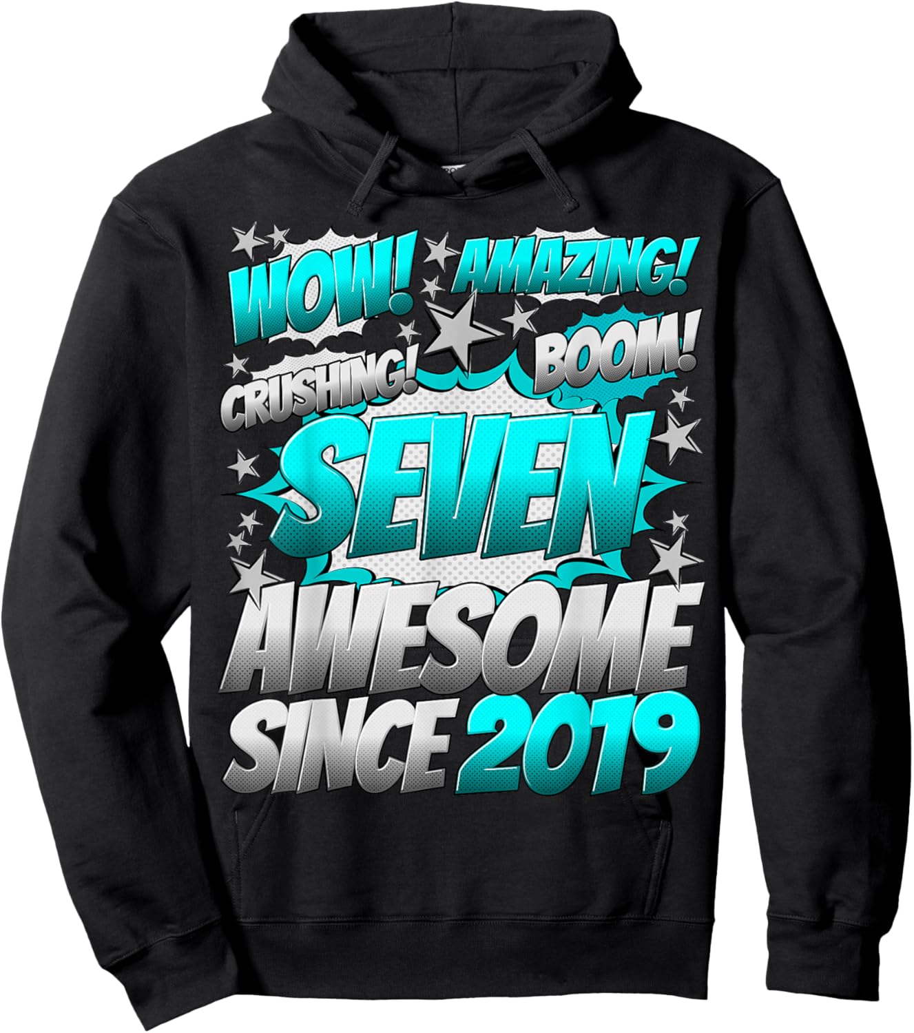 7 Year Old Gifts for Boys 7th Birthday Boy 7 Year Old Boy Hoodie - Hoodie | Black