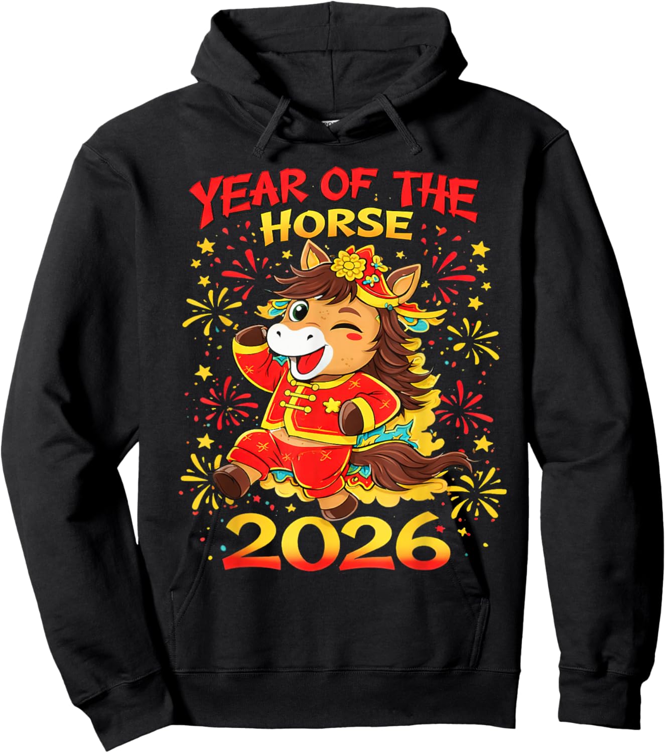 Lunar New Year 2026 Chinese New Year Decorations Hoodie - Hoodie | Black