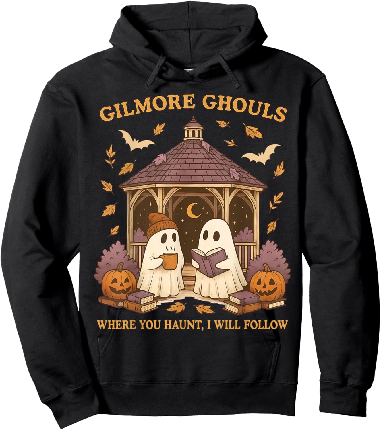 Gilmore Ghouls Where You Haunt I Will Follow Halloween Hoodie - Hoodie | Black
