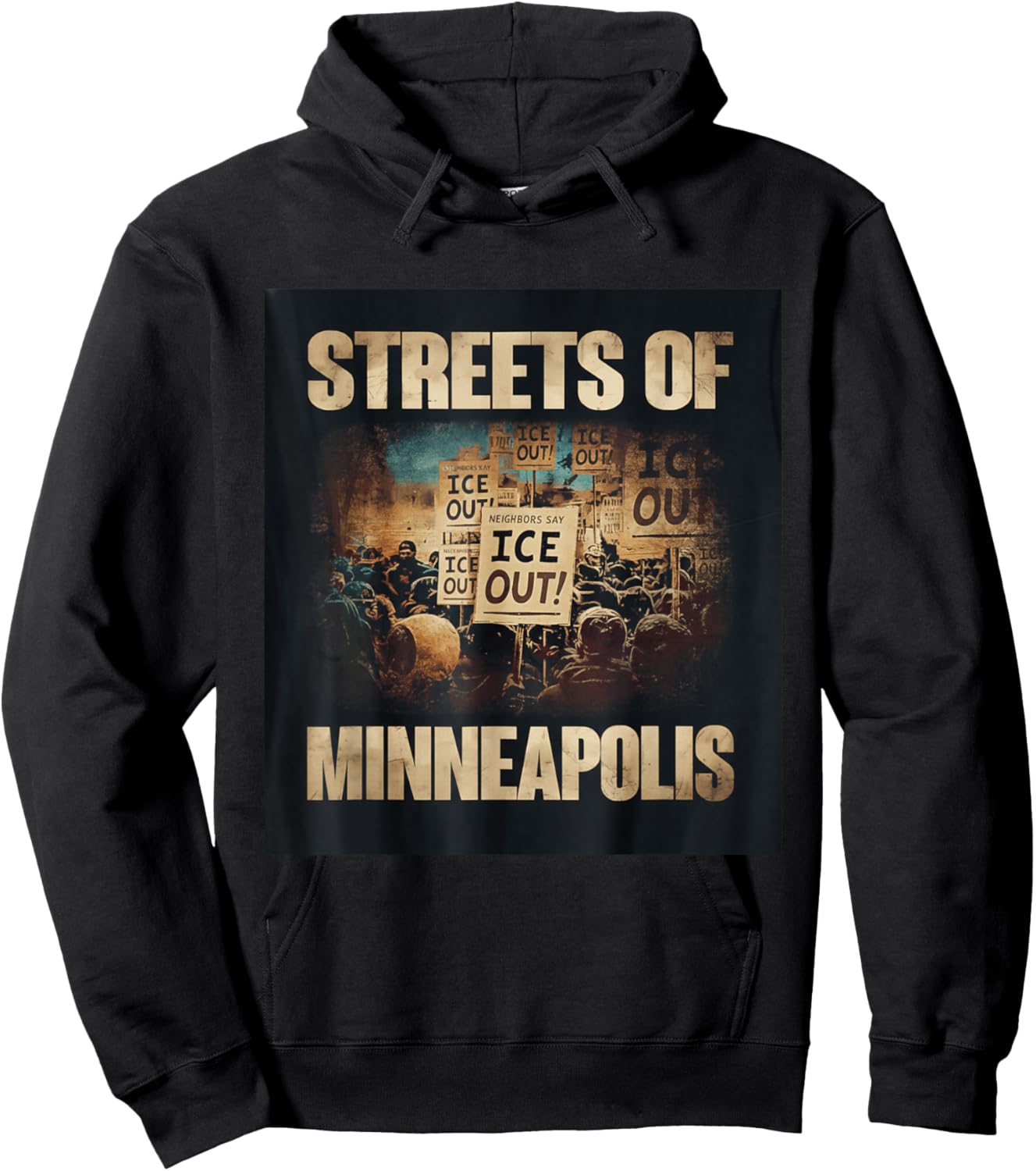 Streets of Minneapolis Hoodie - Hoodie | Black