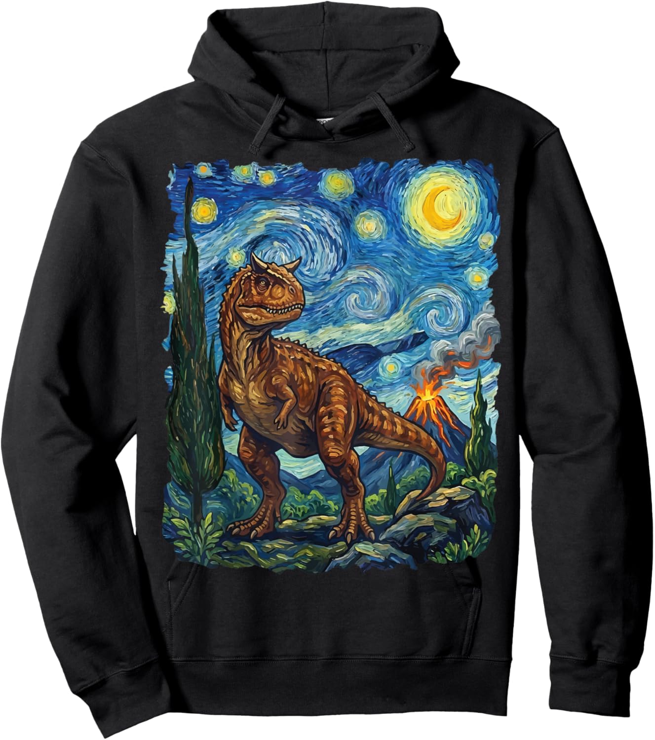 Carnotaurus Starry Night Hoodie - Hoodie | Black