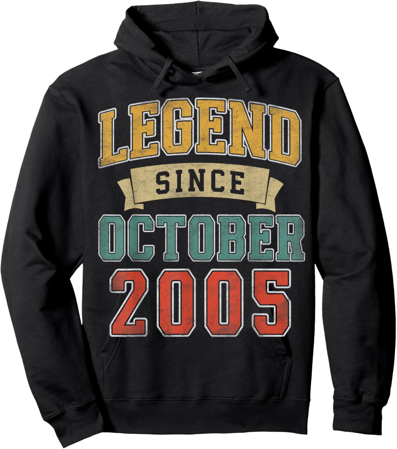 Legend October 2005 20th Birthday Men Women 20 Year Old Hoodie - Hoodie | Black