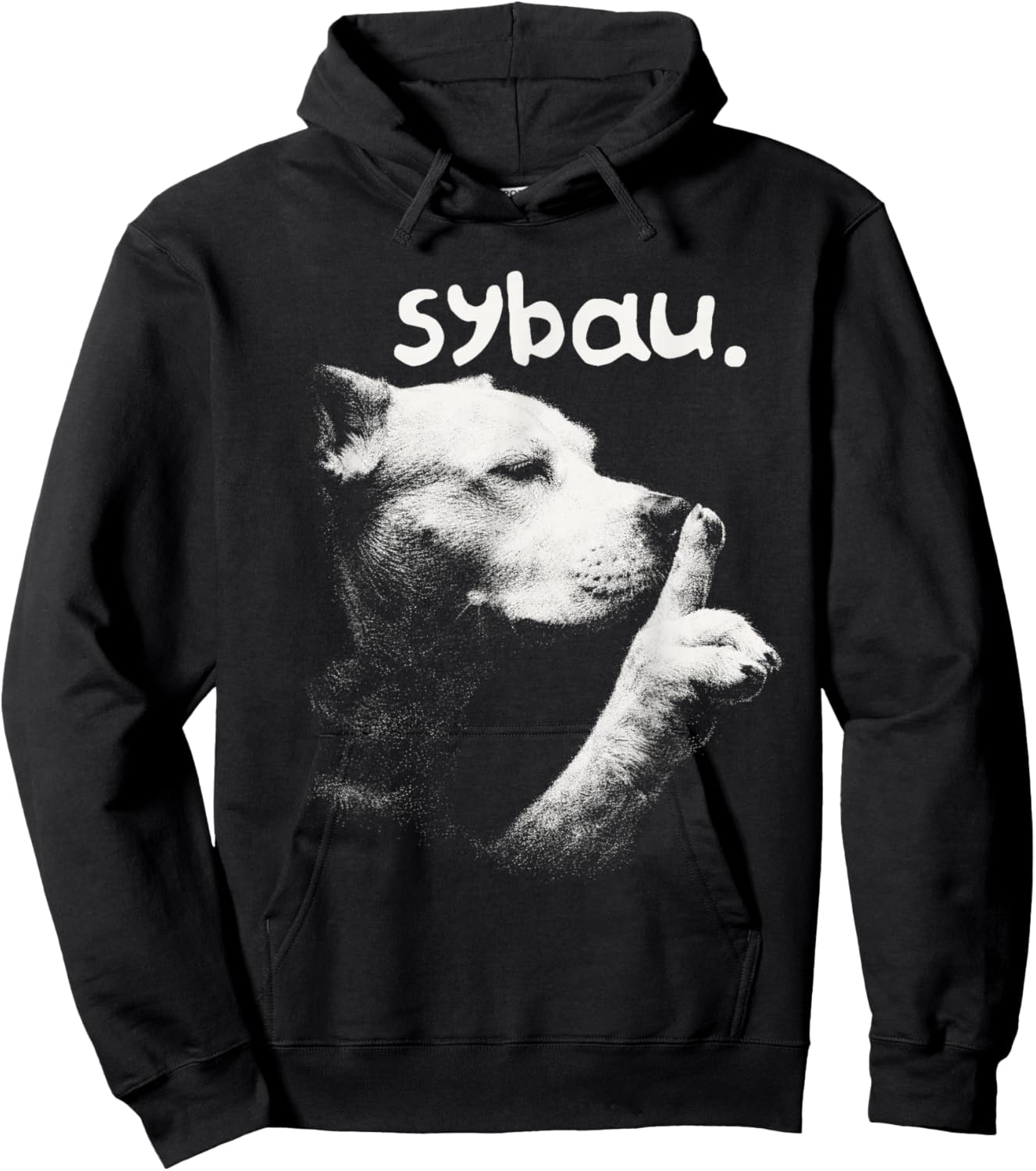 Dog Meme Dog Lover Sarcasm Sybau Gen Z Unhinged Brainrot Hoodie - Hoodie | Black